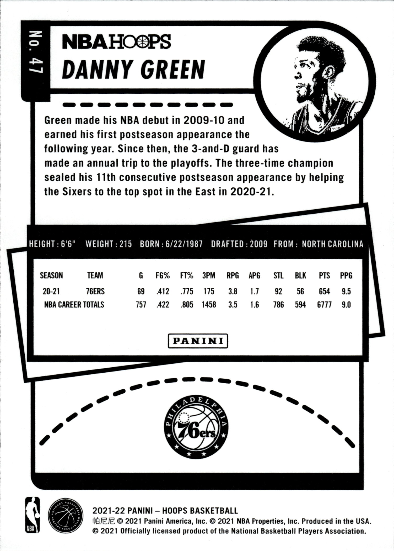 Danny Green - Panini Hoops Base Set 2021-22, Nr. 47