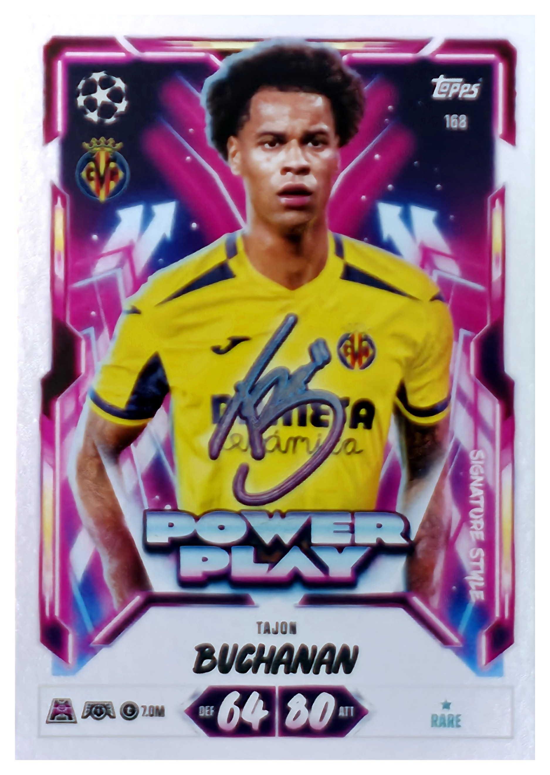 Tajon Buchanan - Topps Match Attax UEFA Club Competitions Power Play Signature Style 2026-27, Nr. 168 (Art.-Nr. SG107525)