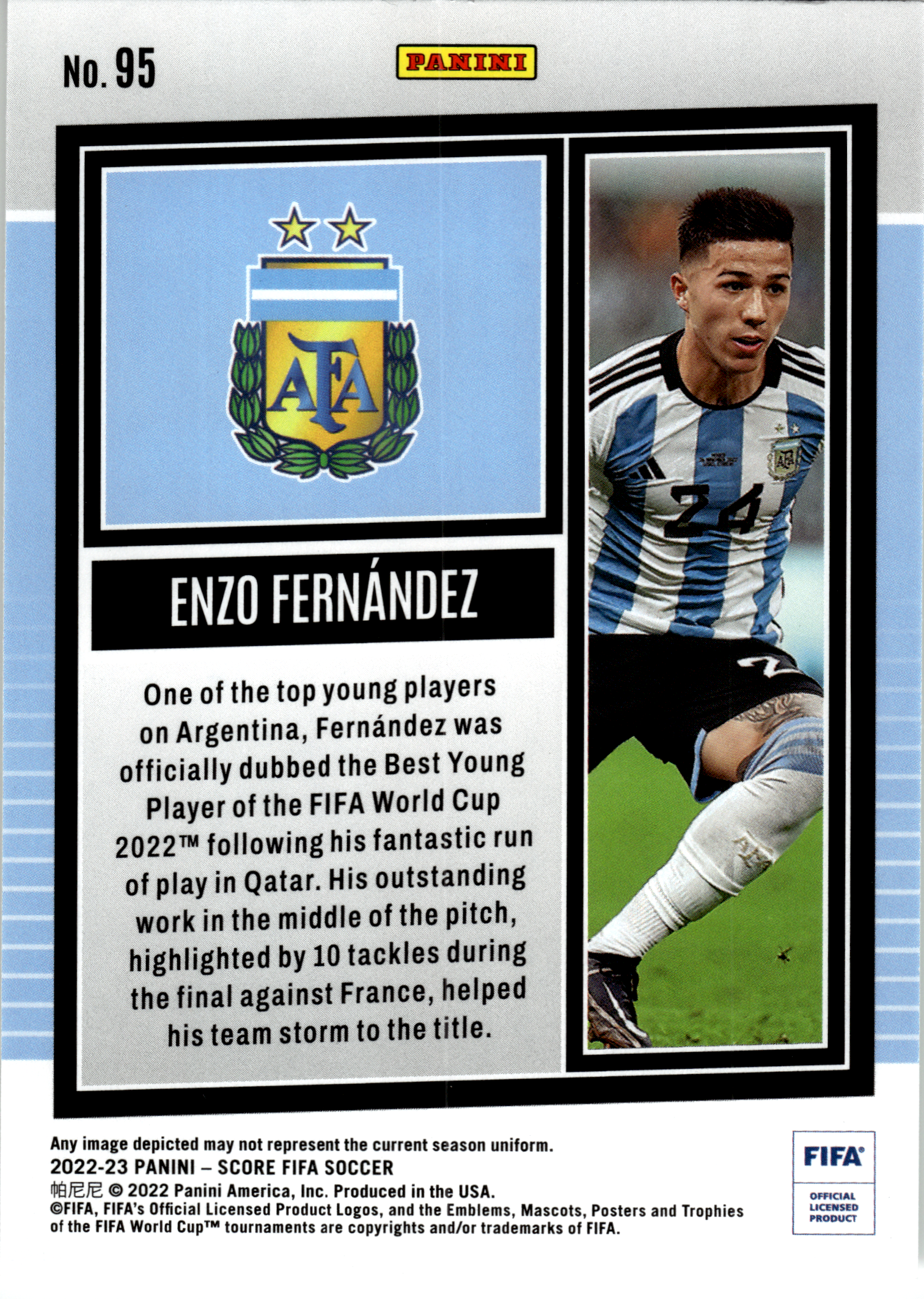 Enzo Fernández - Panini Score FIFA Soccer 2022-23, Nr. 95