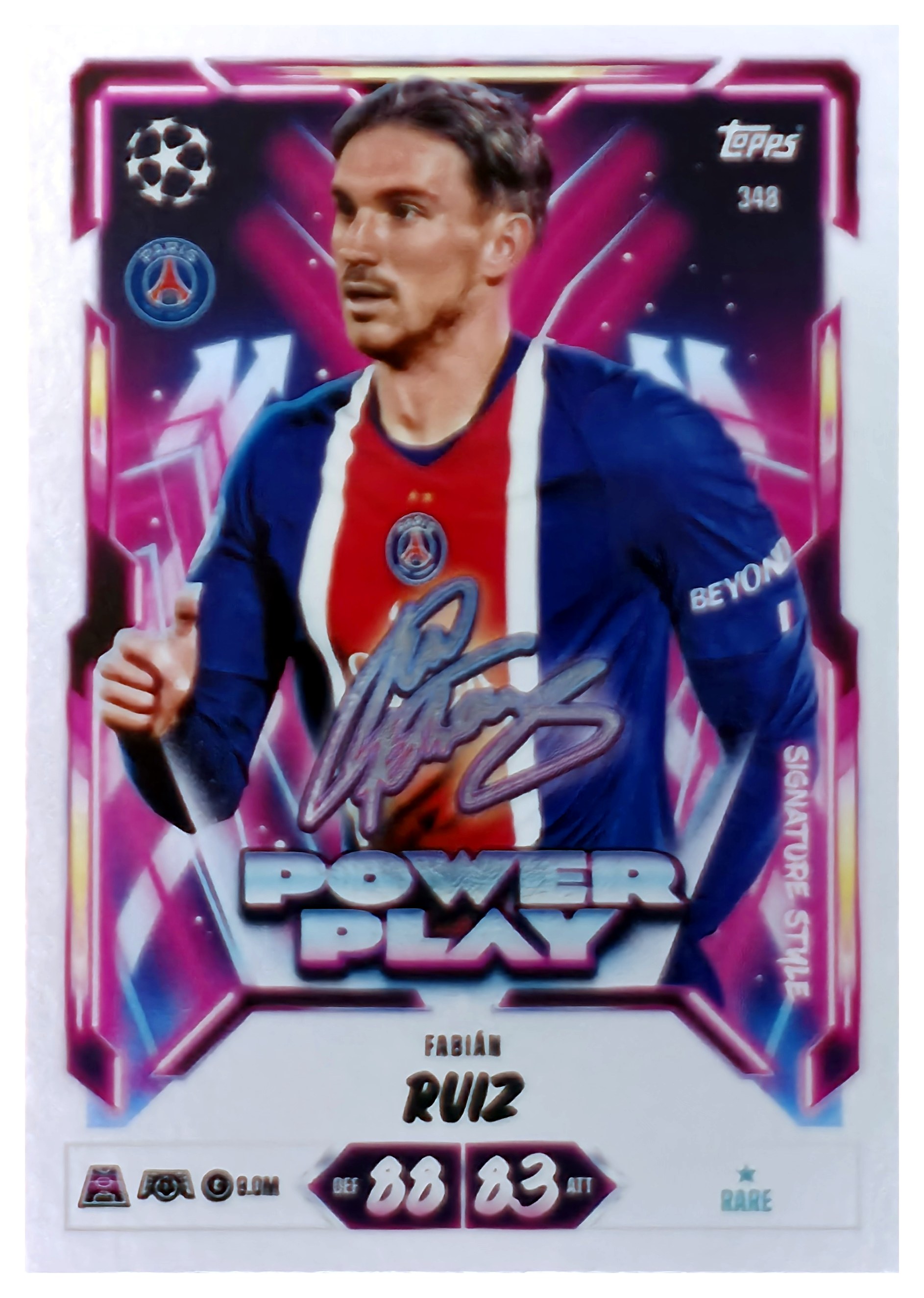 Fabián Ruiz - Topps Match Attax UEFA Club Competitions Power Play Signature Style 2026-27, Nr. 348 (Art.-Nr. SG107544)