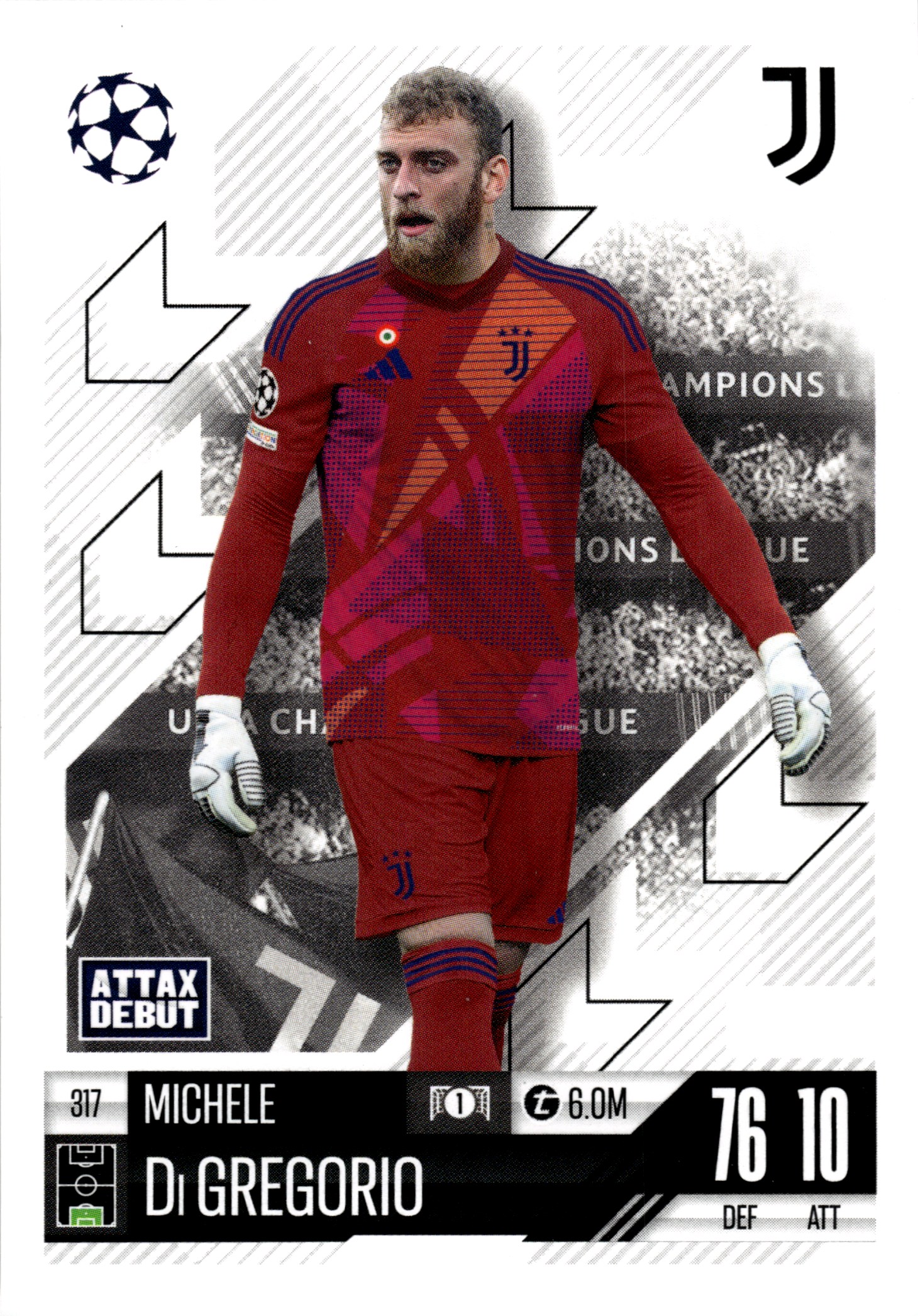 Michele Di Gregorio - Topps Match Attax UEFA Club Competitions Attax Debutant 2024-25, Nr. 317 (Art.-Nr. SG107950)