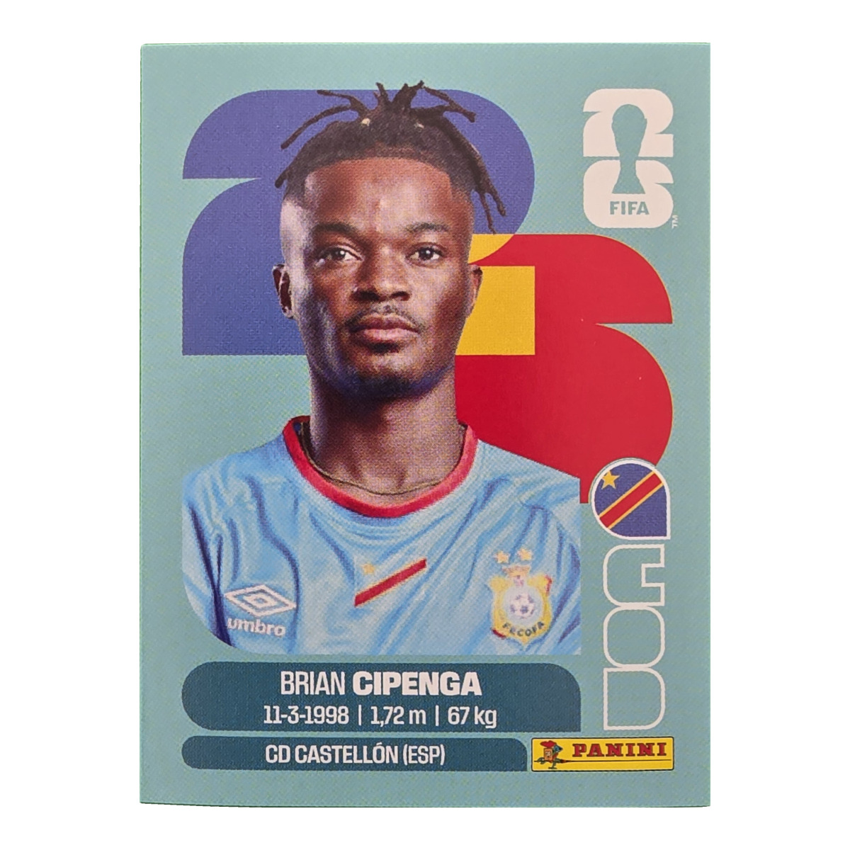 Brian Cipenga - Kongo DR, FIFA WM 2026, Nr. COD17