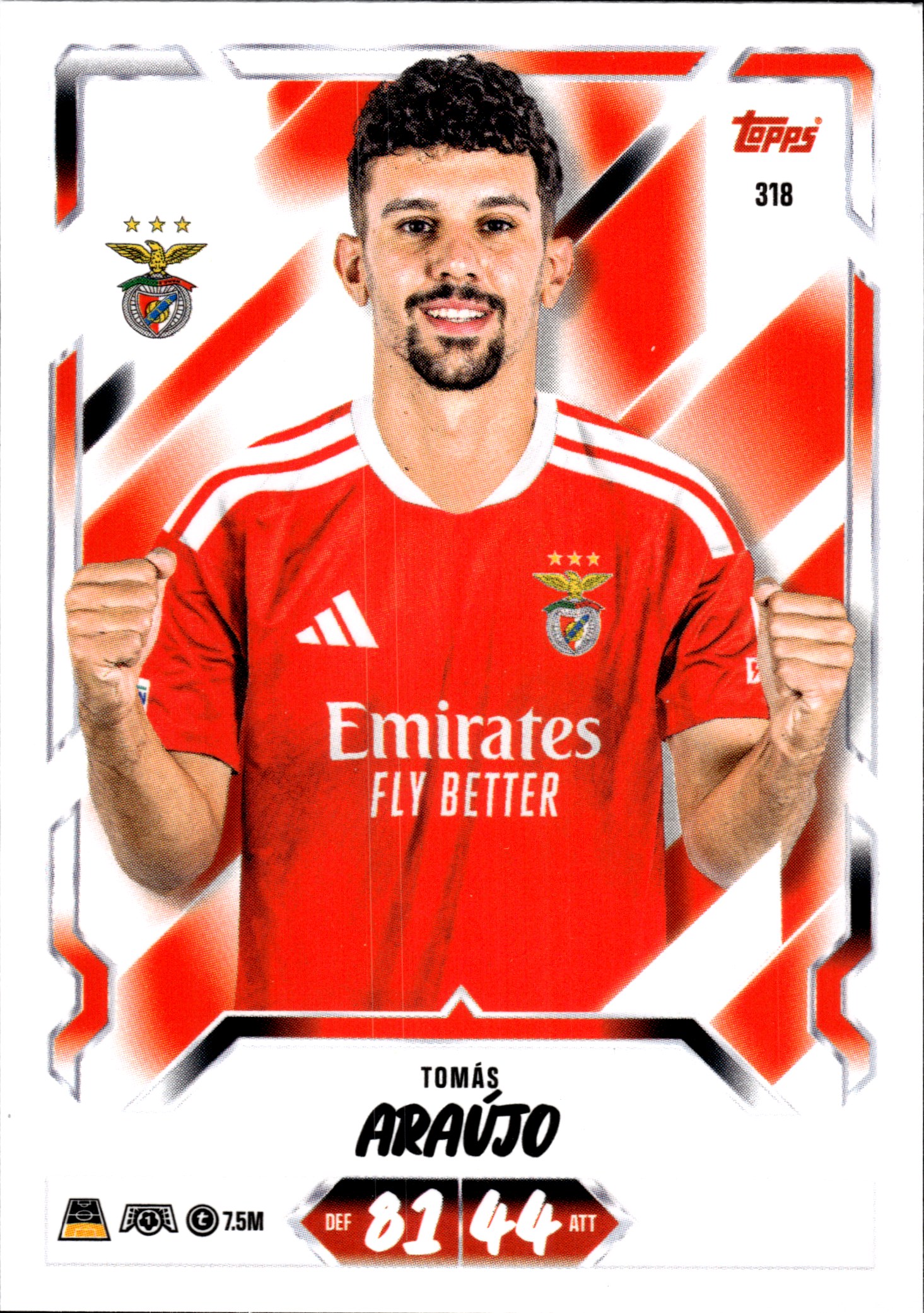 Tomás Araújo - Topps Match Attax UEFA Club Competitions Base Set 2026-27, Nr. 318 (Art.-Nr. SG107191)