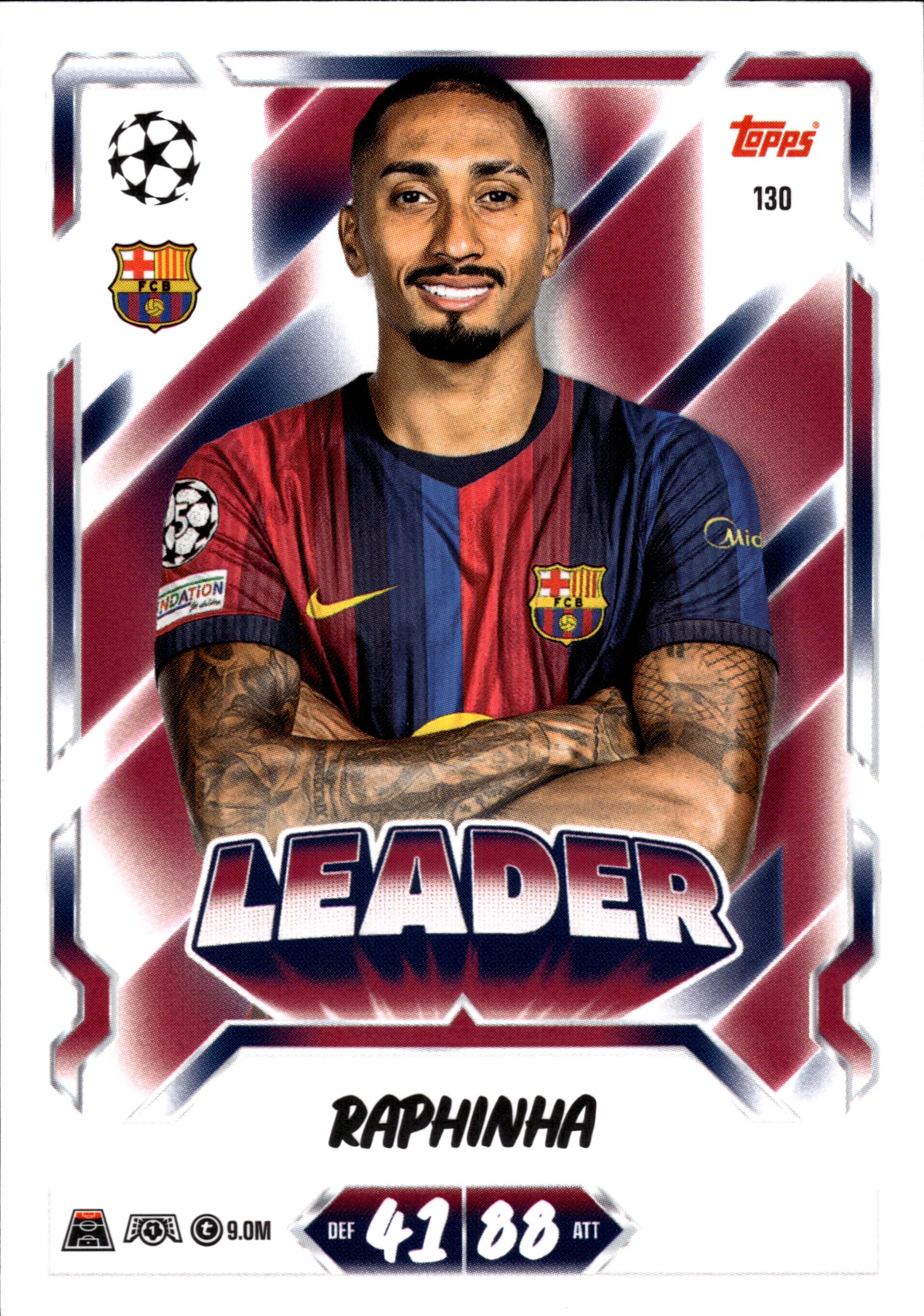 Raphinha - Topps Match Attax UEFA Club Competitions Leader 2026-27, Nr. 130 (Art.-Nr. SG107147)