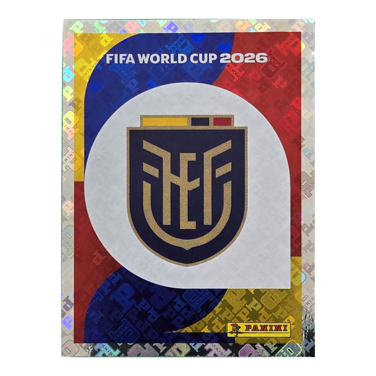 Emblem - Ecuador, FIFA WM 2026, Nr. ECU1 – Glitzer-Optik