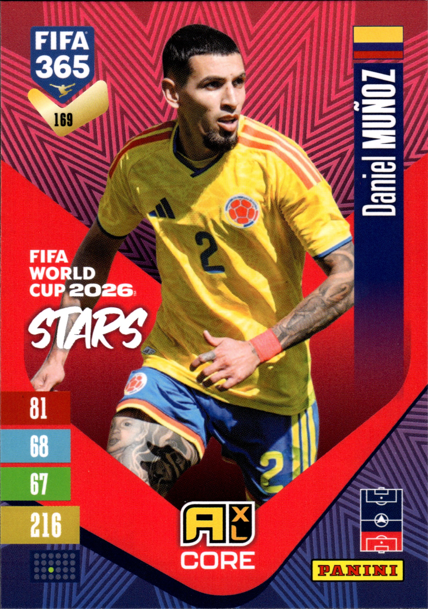 Daniel Muñoz - Panini Adrenalyn XL FIFA 365 FIFA World Cup 2026 Stars 2026-27, Nr. 169 (Art.-Nr. SG110291)
