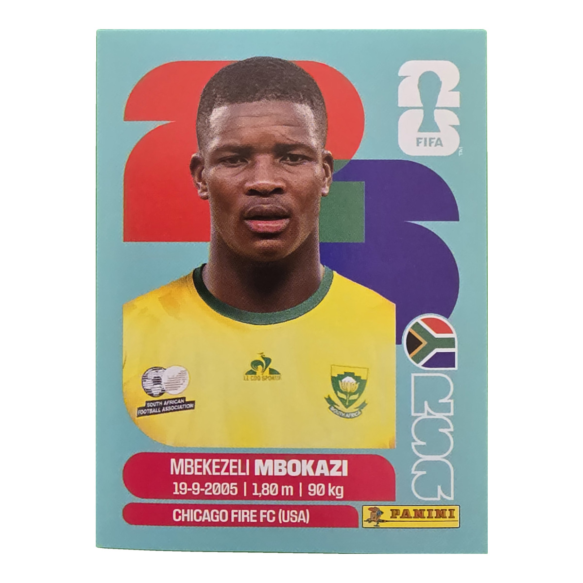 Mbekezeli Mbokazi - Republik Südafrika, FIFA WM 2026, Nr. RSA6