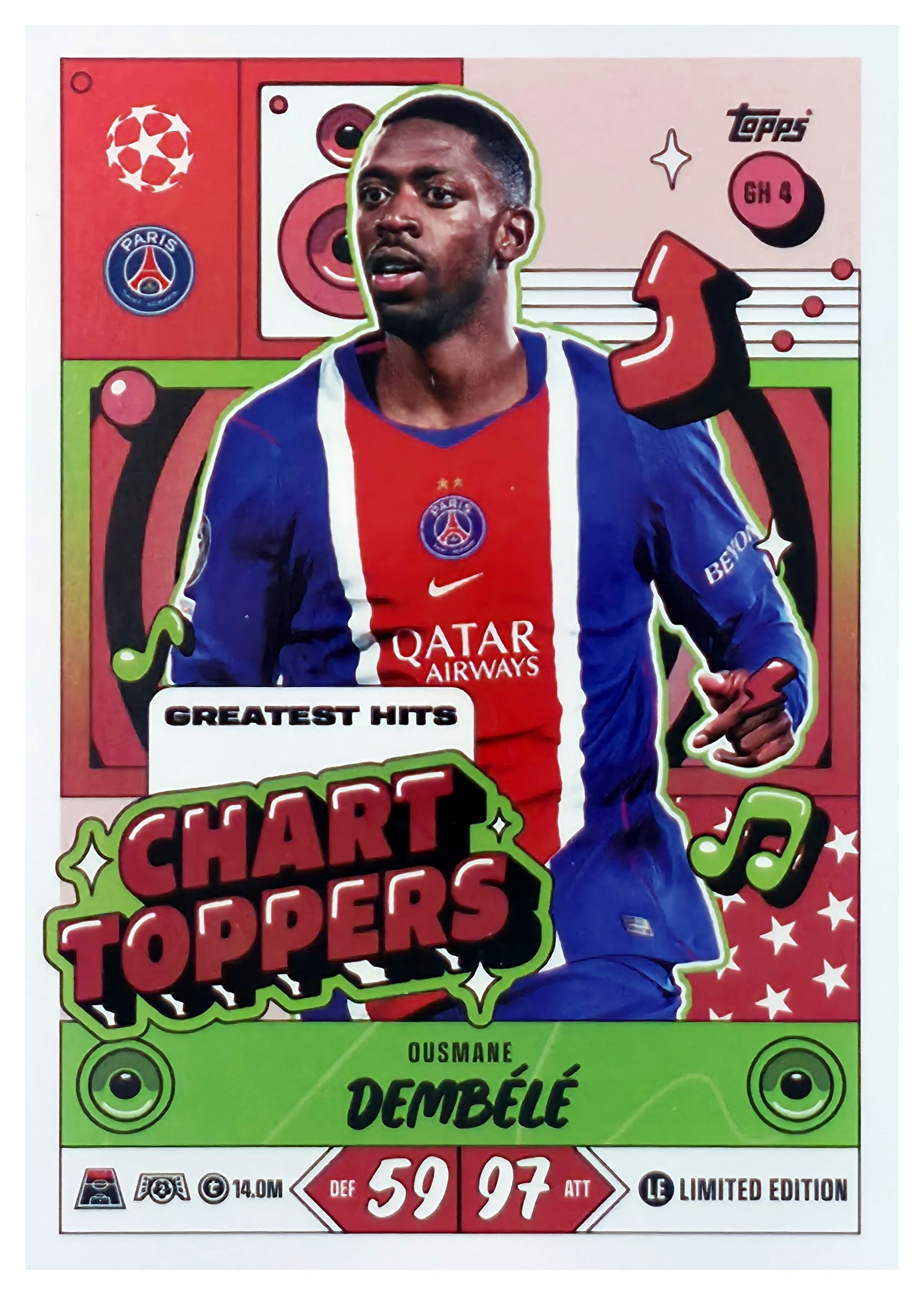 Ousmane Dembélé - Topps Match Attax UEFA Club Competitions Chart Toppers 2026-27, Nr. GH 4 (Art.-Nr. SG107449)