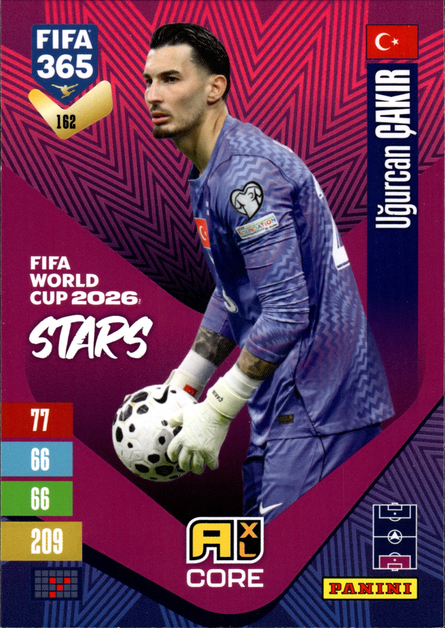 Uğurcan Çakır - Panini Adrenalyn XL FIFA 365 FIFA World Cup 2026 Stars 2026-27, Nr. 162 (Art.-Nr. SG110304)