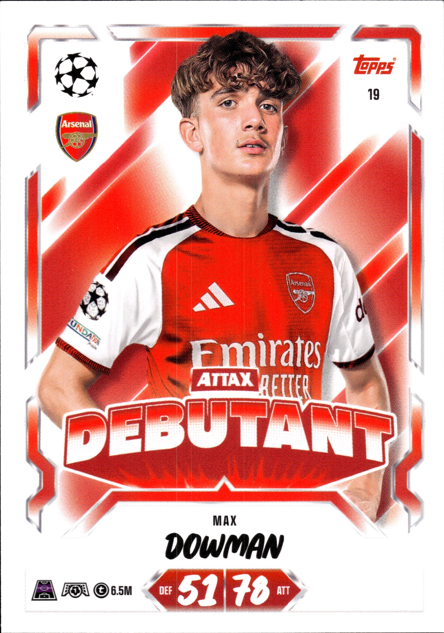 Max Dowman - Topps Match Attax UEFA Club Competitions Attax Debutant 2026-27, Nr. 19 (Art.-Nr. SG107213)