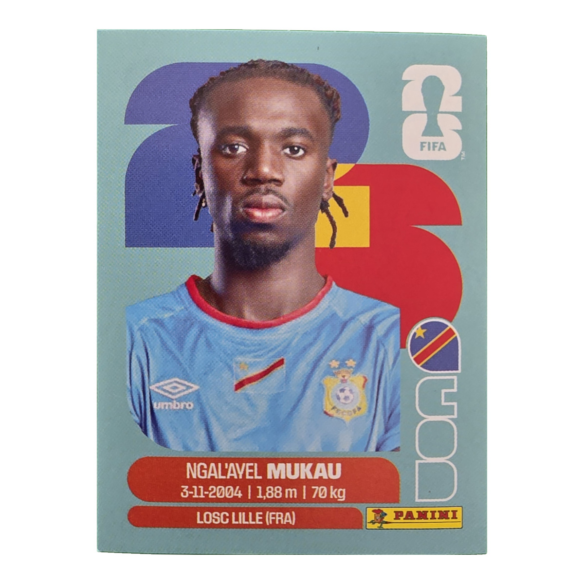 Ngal'ayel Mukau - Kongo DR, FIFA WM 2026, Nr. COD9