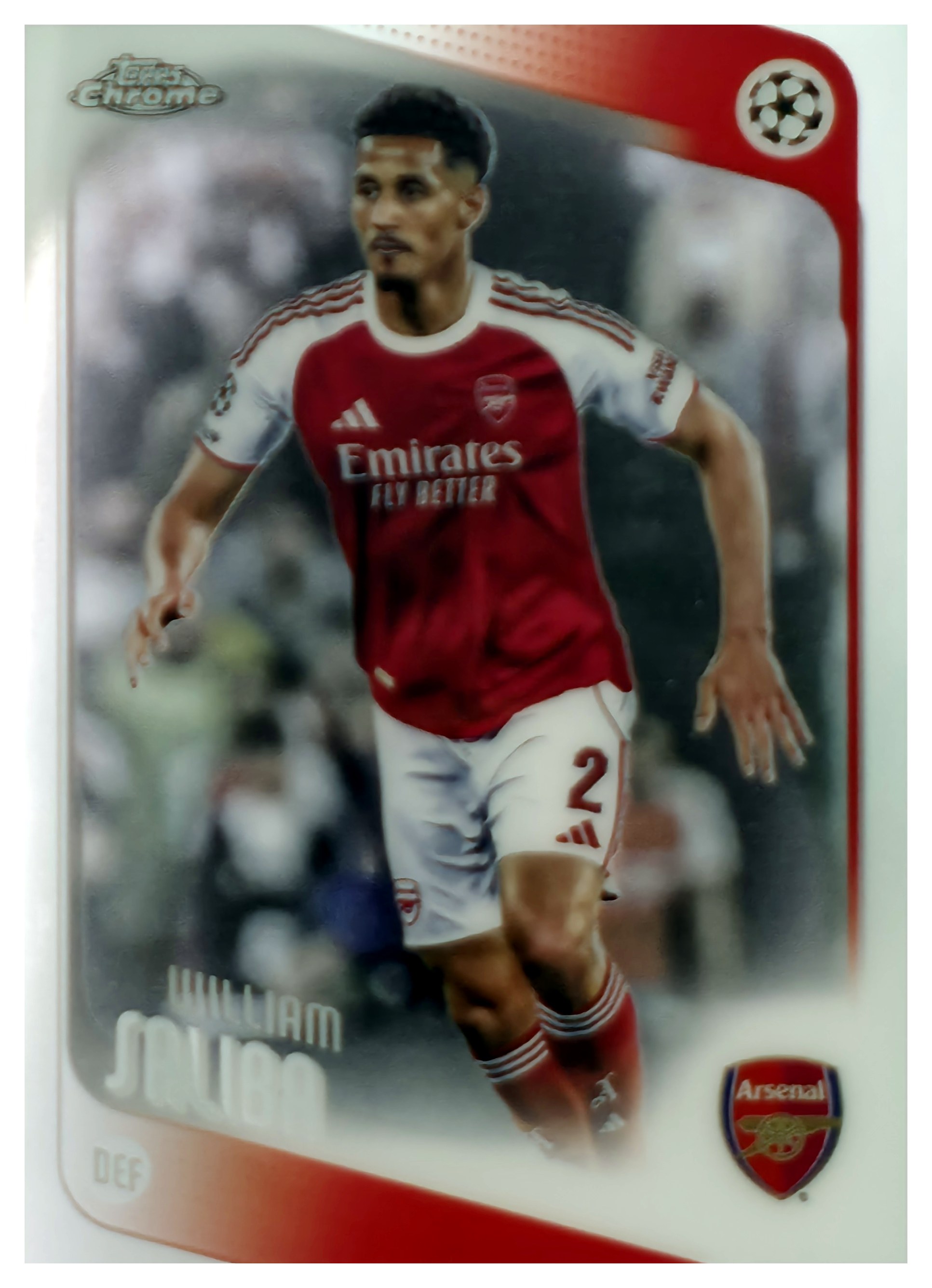 William Saliba - Topps Chrome UEFA Club Competitions Base Set 2025-26, Nr. 113 (Art.-Nr. SG109535)