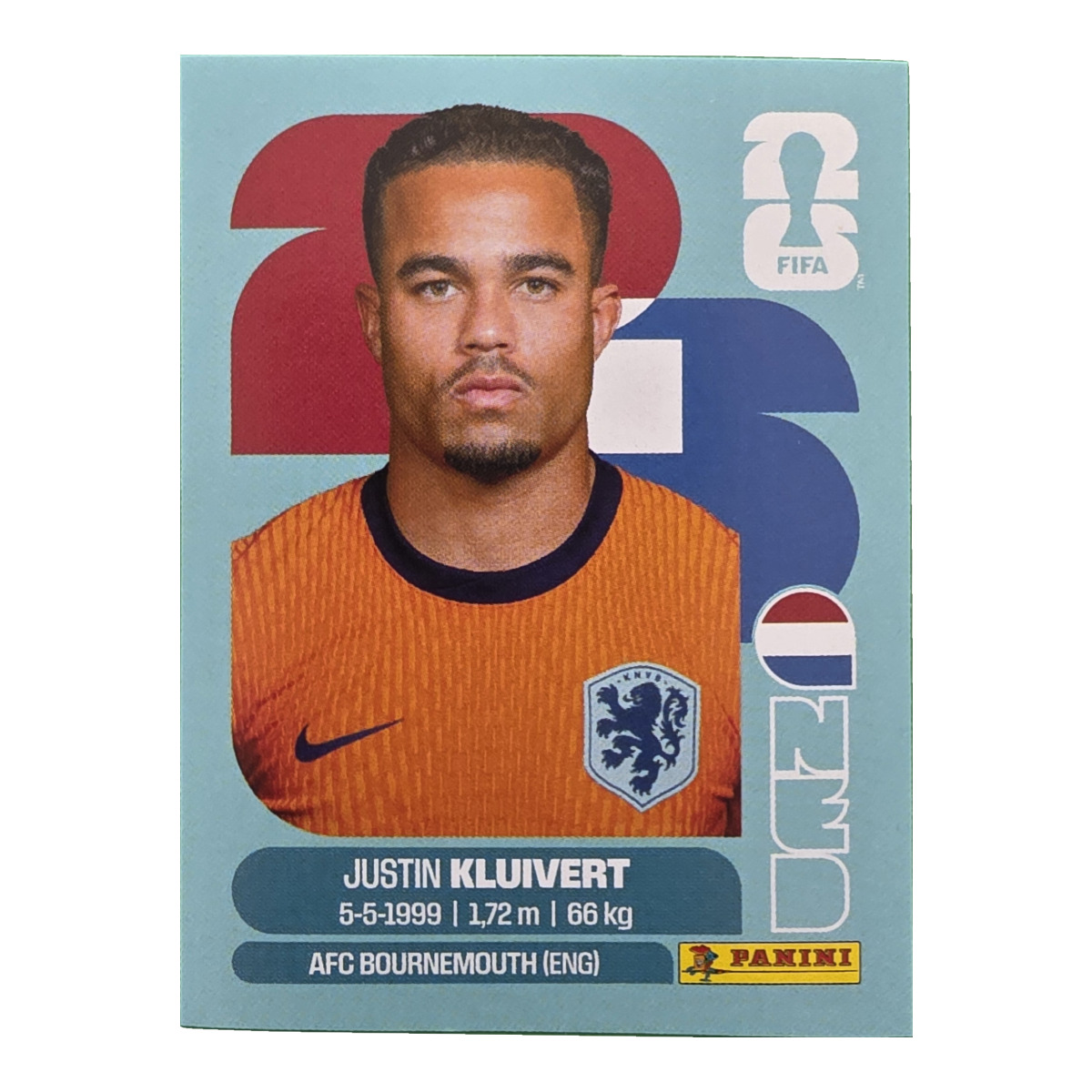 Justin Kluivert - Niederlande, FIFA WM 2026, Nr. NED16