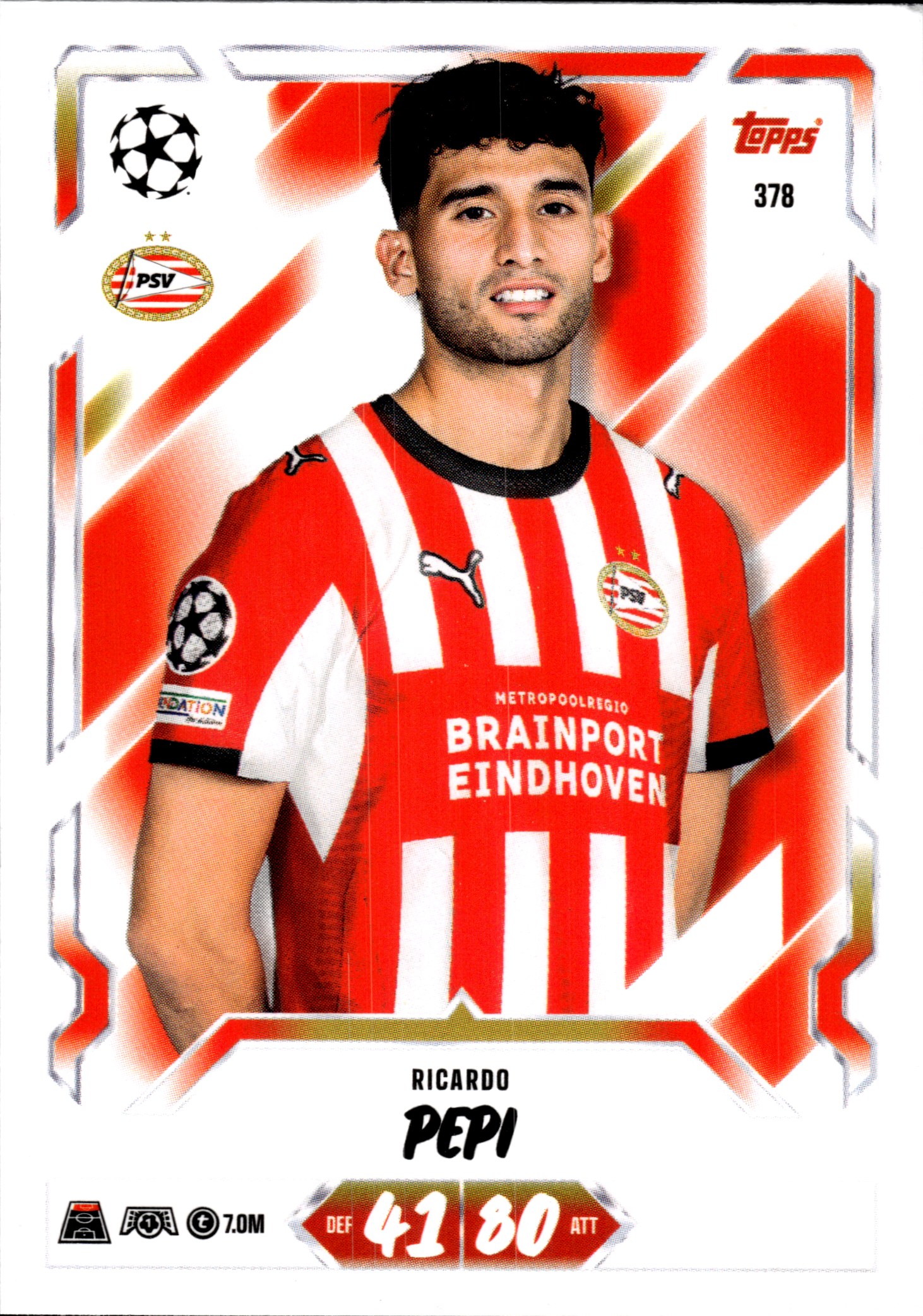 Ricardo Pepi - Topps Match Attax UEFA Club Competitions Base Set 2026-27, Nr. 378 (Art.-Nr. SG107192)