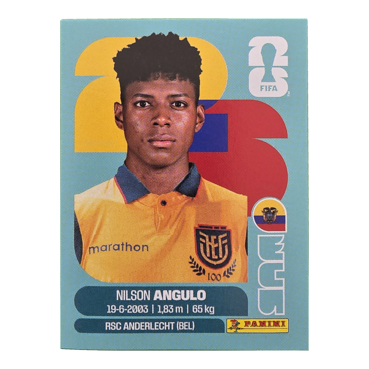 Nilson Angulo - Ecuador, FIFA WM 2026, Nr. ECU17
