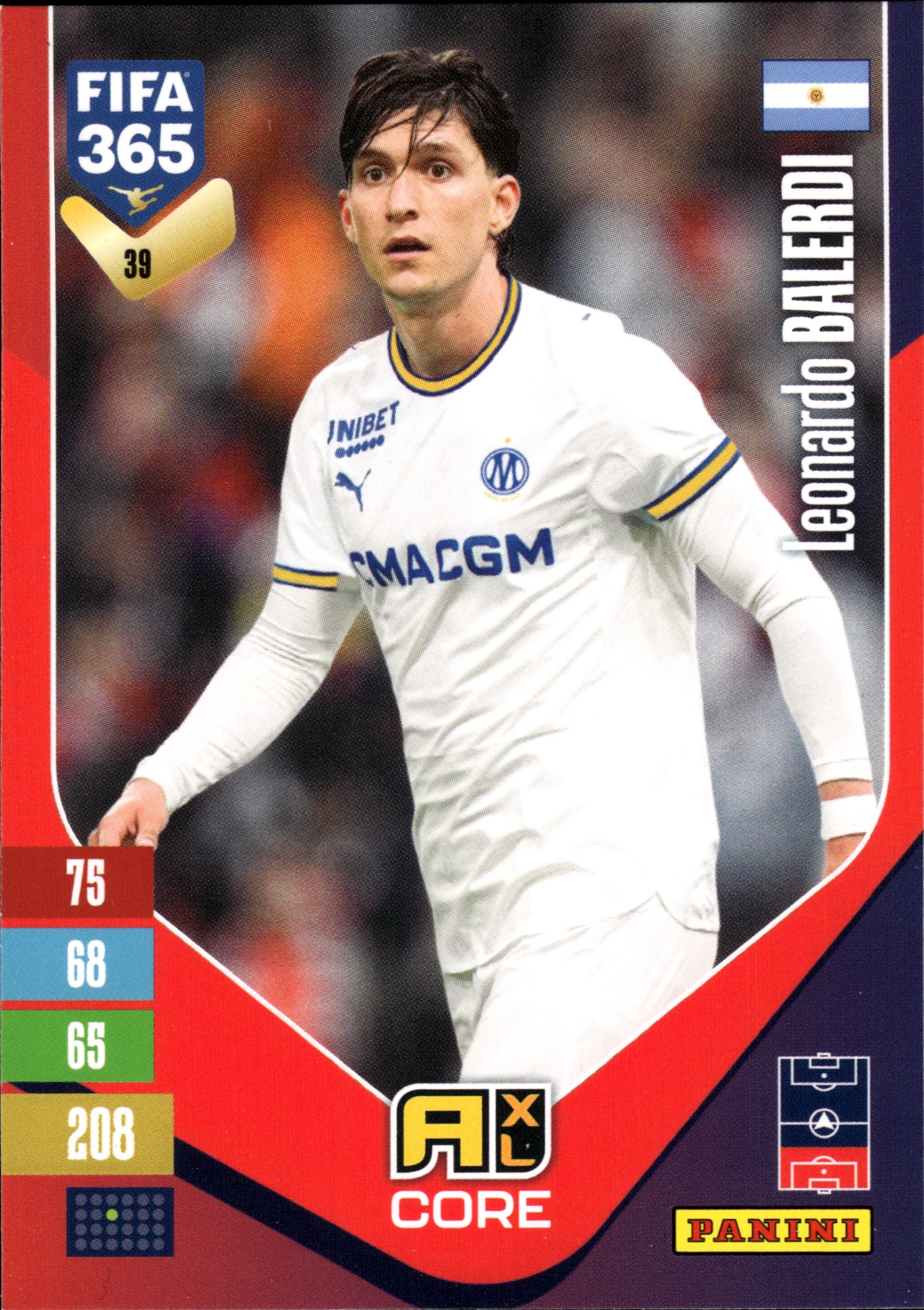 Leonardo Balerdi - Panini Adrenalyn XL FIFA 365 Base Set 2026-27, Nr. 39 (Art.-Nr. SG110103)