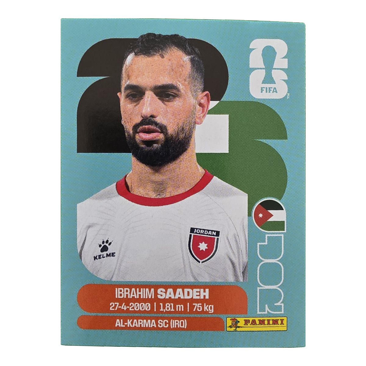Ibrahim Saadeh - Jordanien, FIFA WM 2026, Nr. JOR9