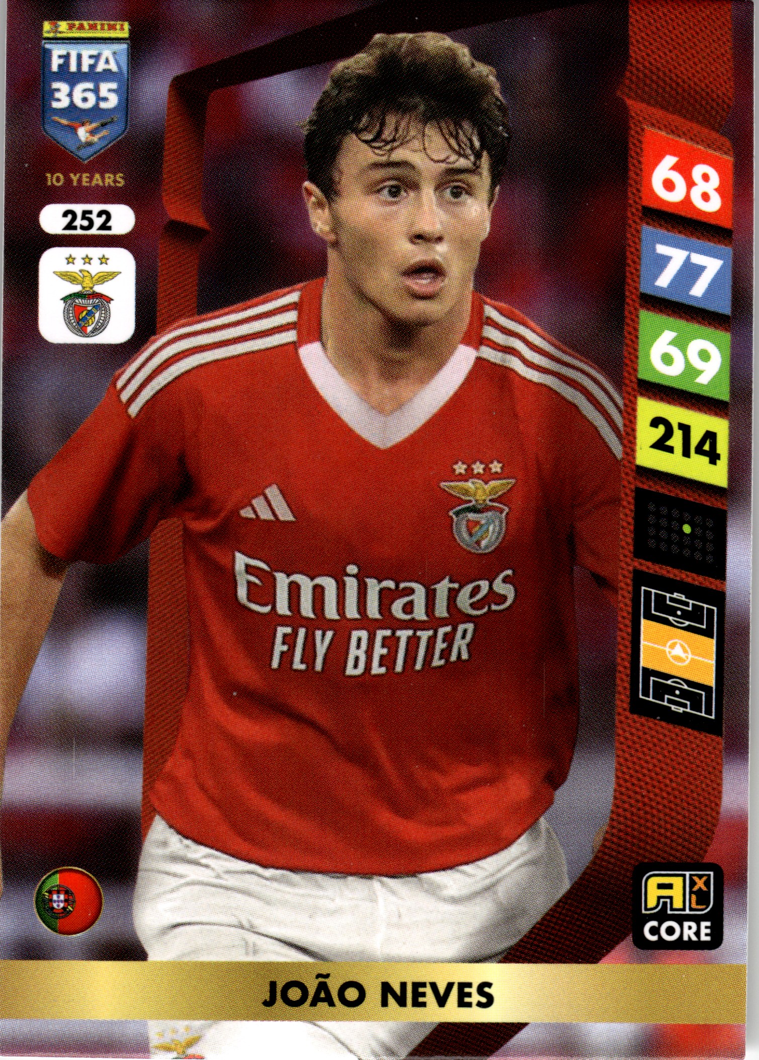 João Neves - Panini Adrenalyn XL FIFA 365 Base Set 2025, Nr. 252 (Art.-Nr. SG107787)