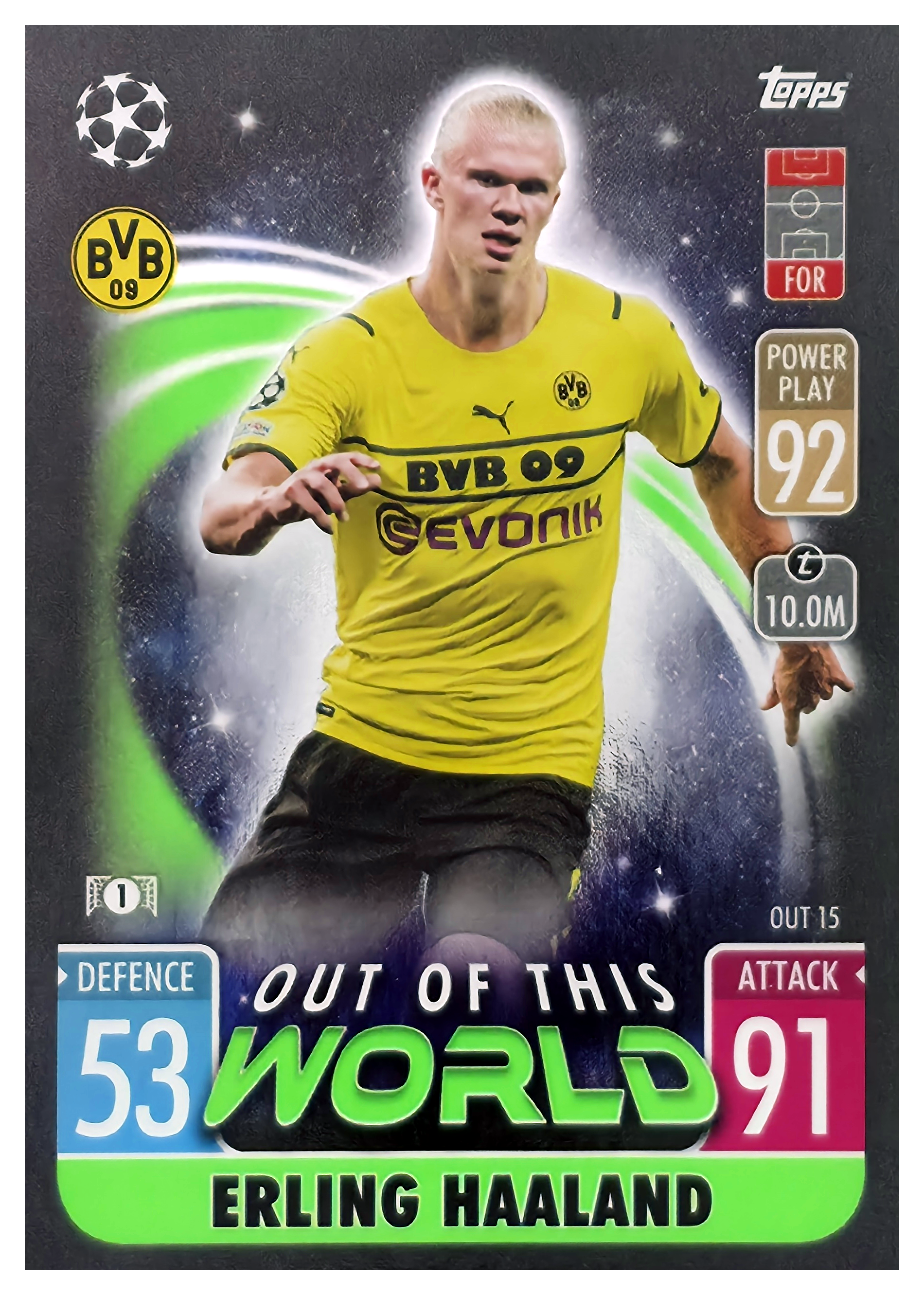 Erling Haaland - Topps Match Attax Extra UEFA Champions League Out of this World 2021-22, Nr. OUT 15 (Art.-Nr. SG106418)