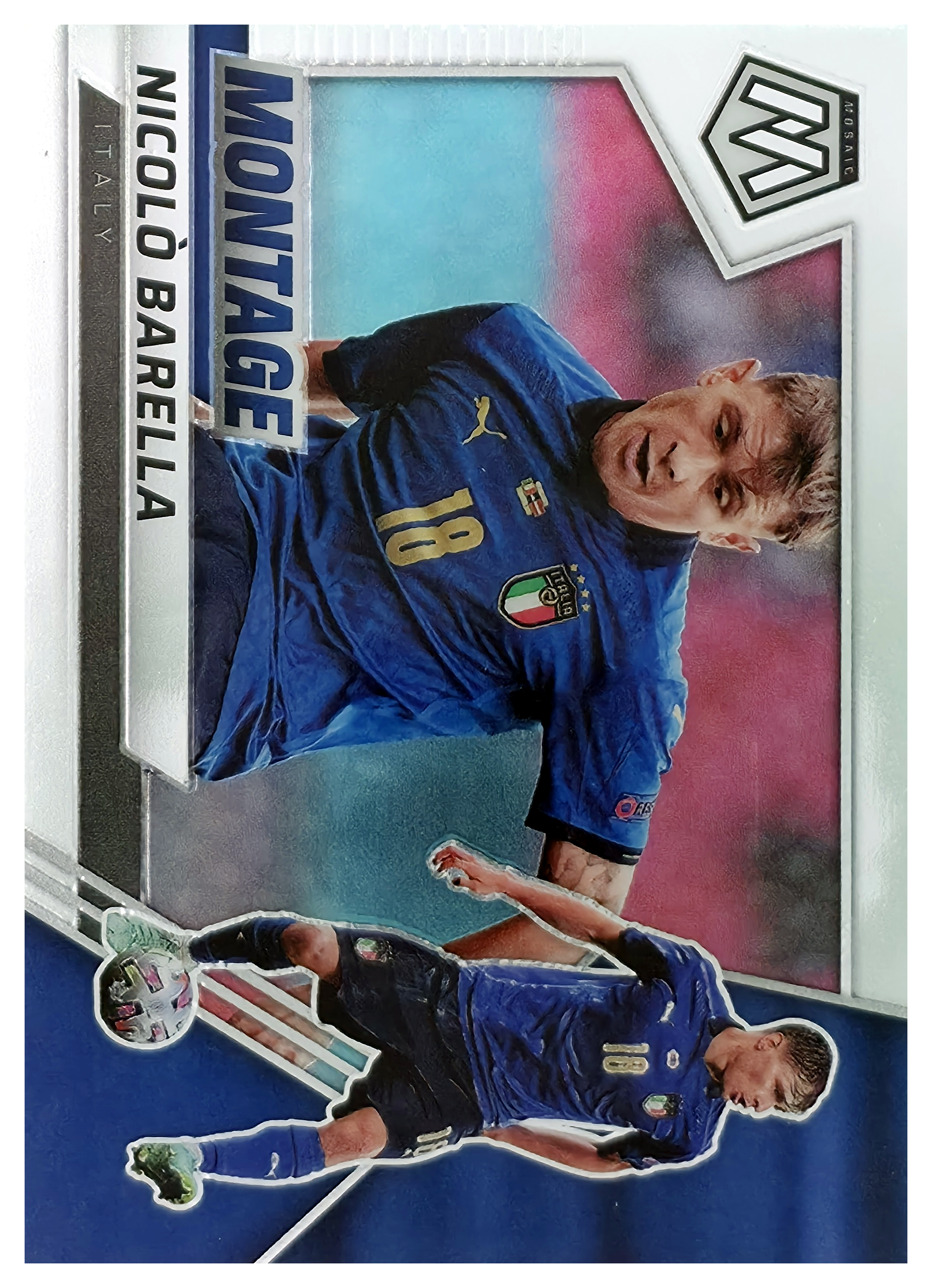 Nicolò Barella - Panini Mosaic FIFA Road to World Cup Montage 2021-22, Nr. 24 – Insert (Art.-Nr. SG106044)