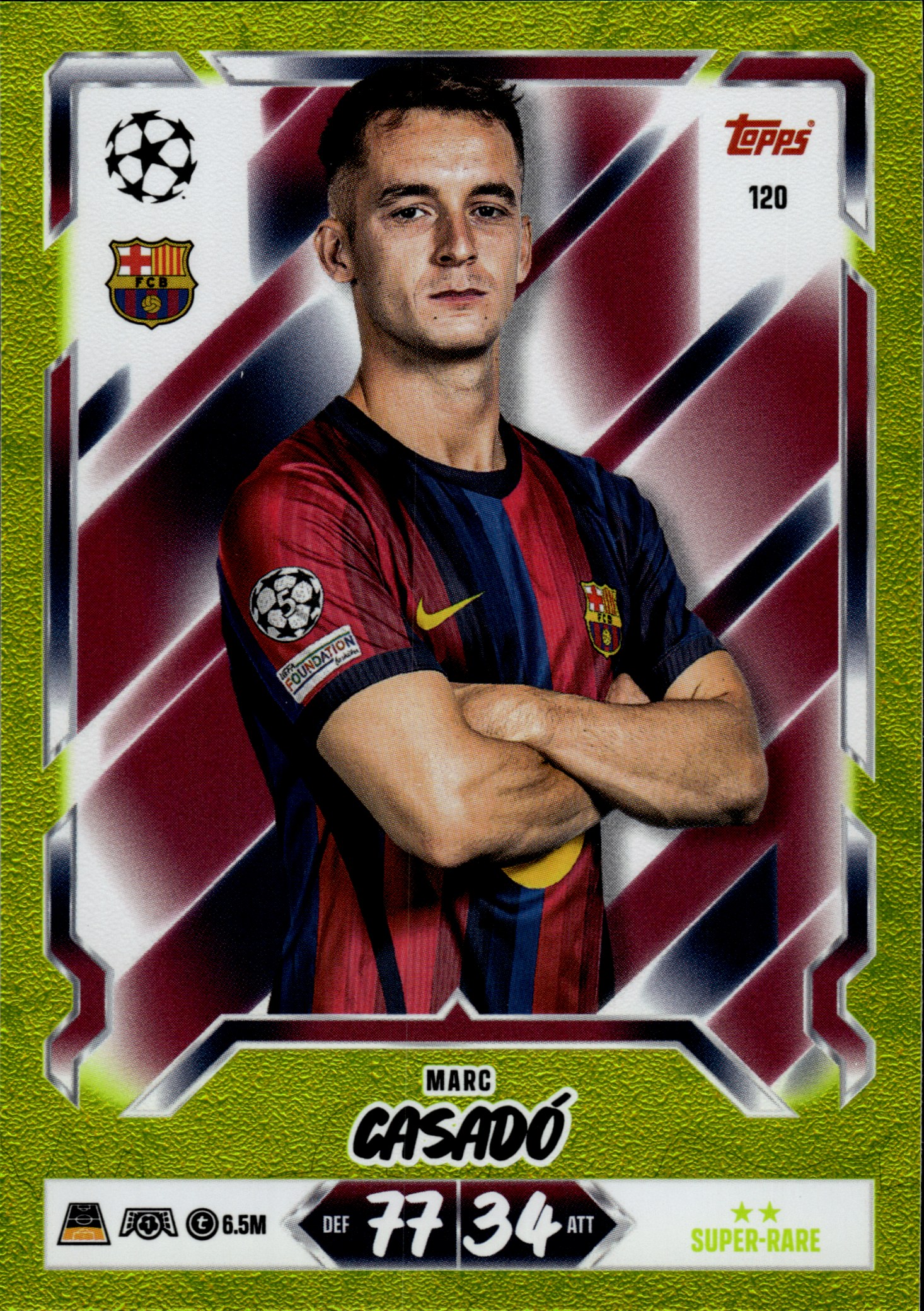 Marc Casadó - Topps Match Attax UEFA Club Competitions Base Set 2026-27, Nr. 120 – Super Rare (Art.-Nr. SG107413)