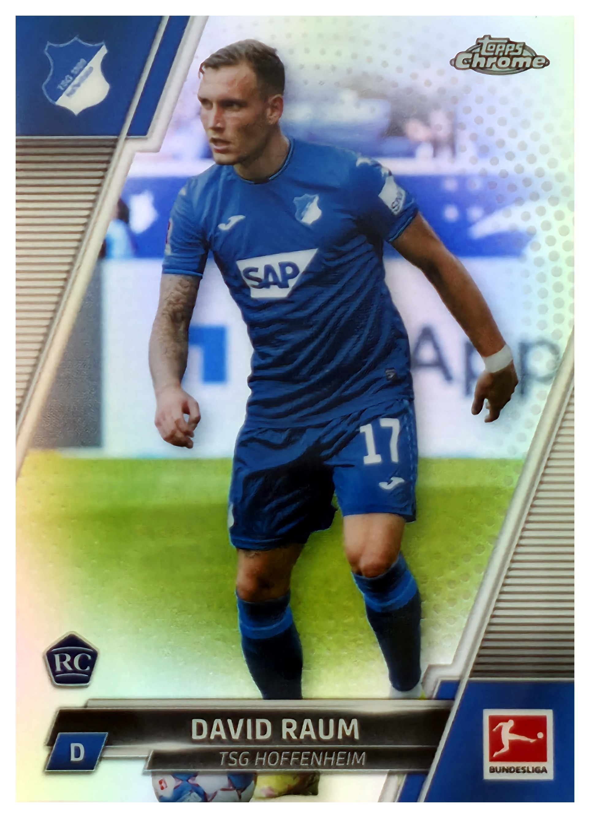 David Raum - Topps Chrome Bundesliga Base Set 2021-22, Nr. 50 – Rookie Card, Refractor (Art.-Nr. SG110972)