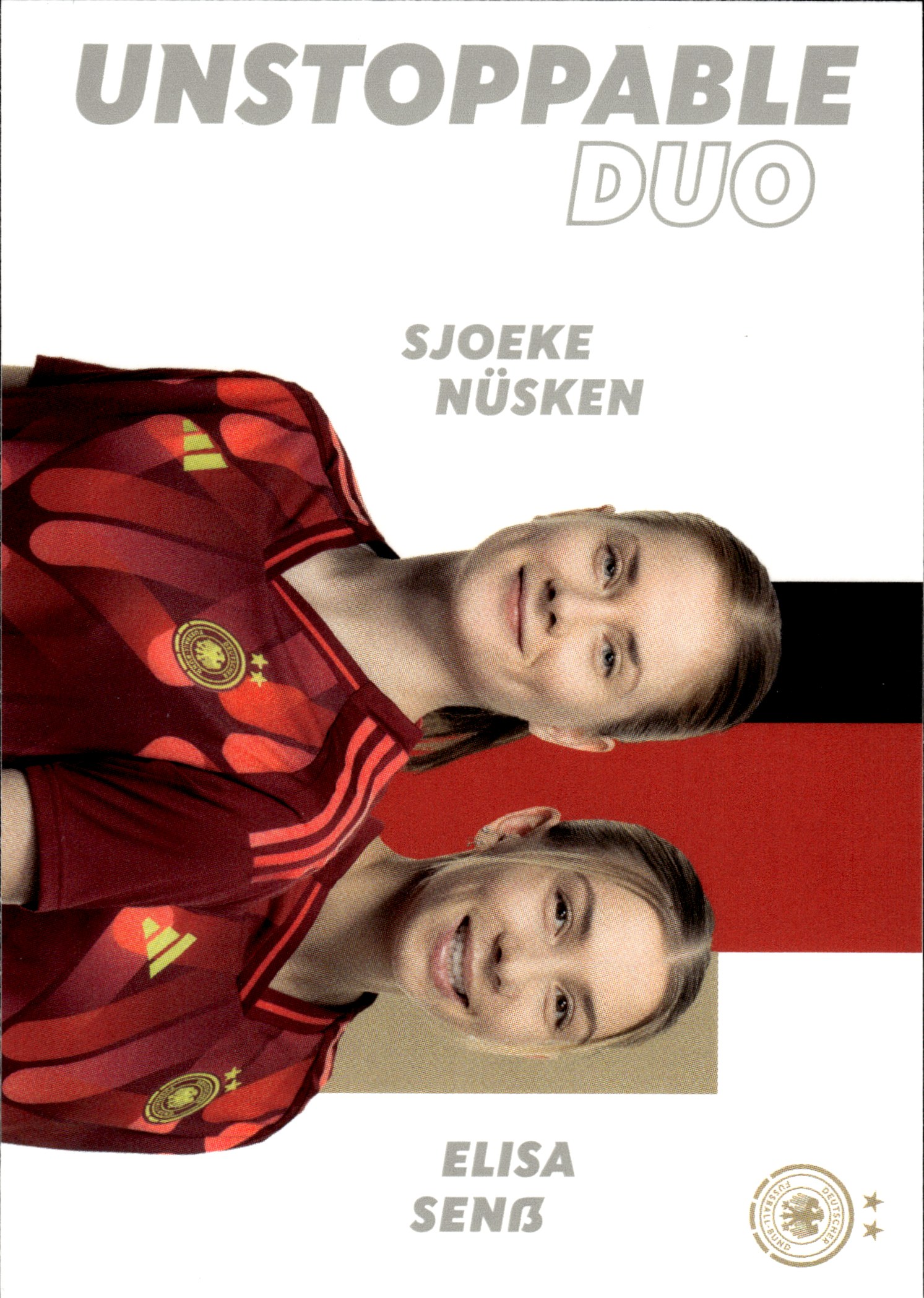 Sjoeke Nüsken & Elisa Senß - Panini DFB-Frauen Team-Set Unstoppable Duo 2025, Nr. DUO-04 – Insert (Art.-Nr. SG109846)