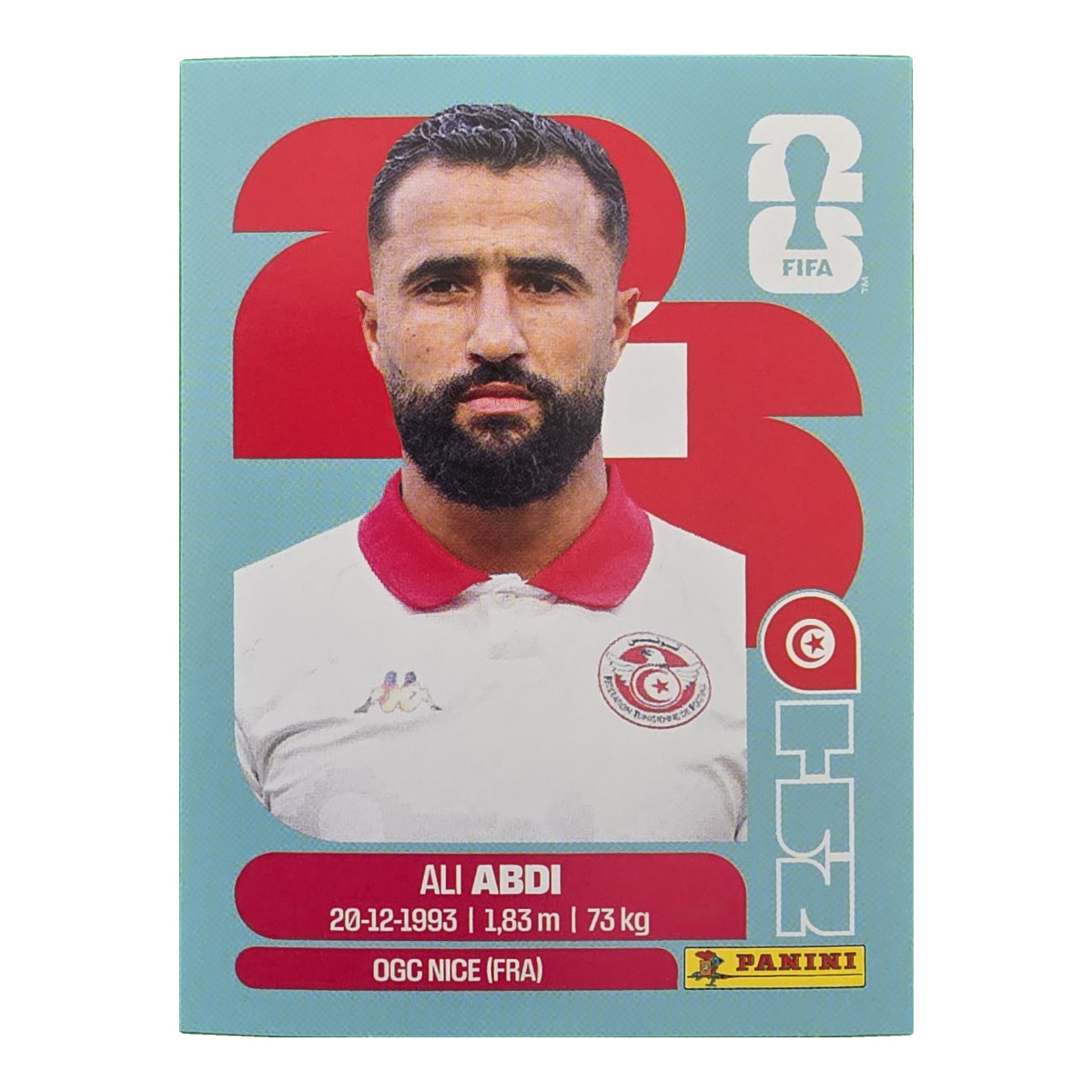 Ali Abdi - Tunesien, FIFA WM 2026, Nr. TUN7