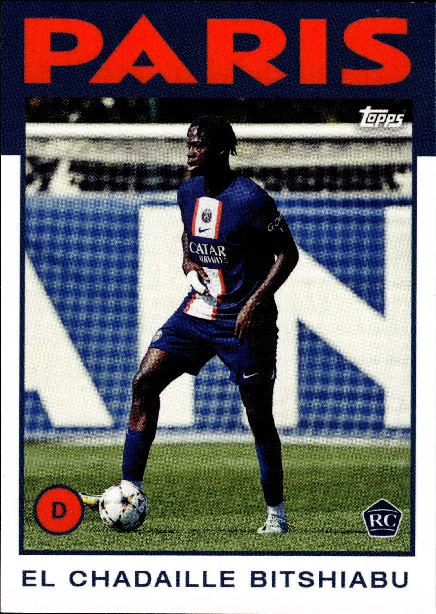El Chadaille Bitshiabu - Topps Paris Saint-Germain Official Team Set 2023-24, Nr. 42 (Art.-Nr. SG103007)