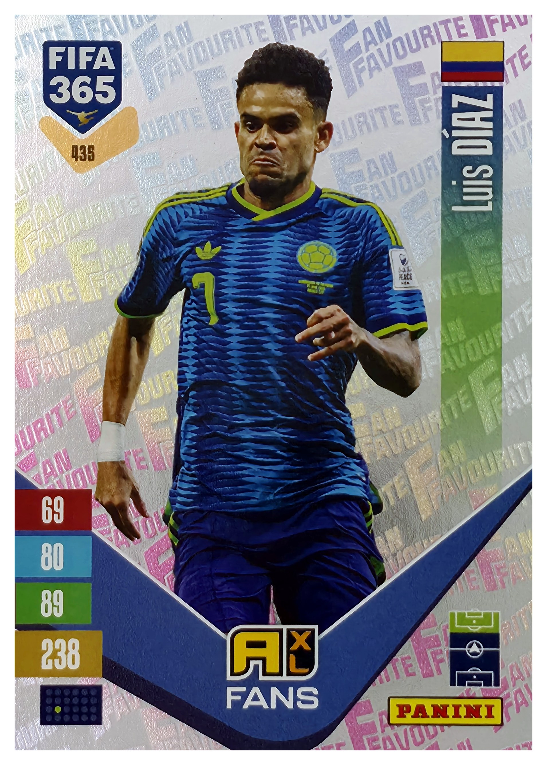 Luis Díaz - Panini Adrenalyn XL FIFA 365 Fan Favourites 2026-27, Nr. 435 – Insert (Art.-Nr. SG110451)