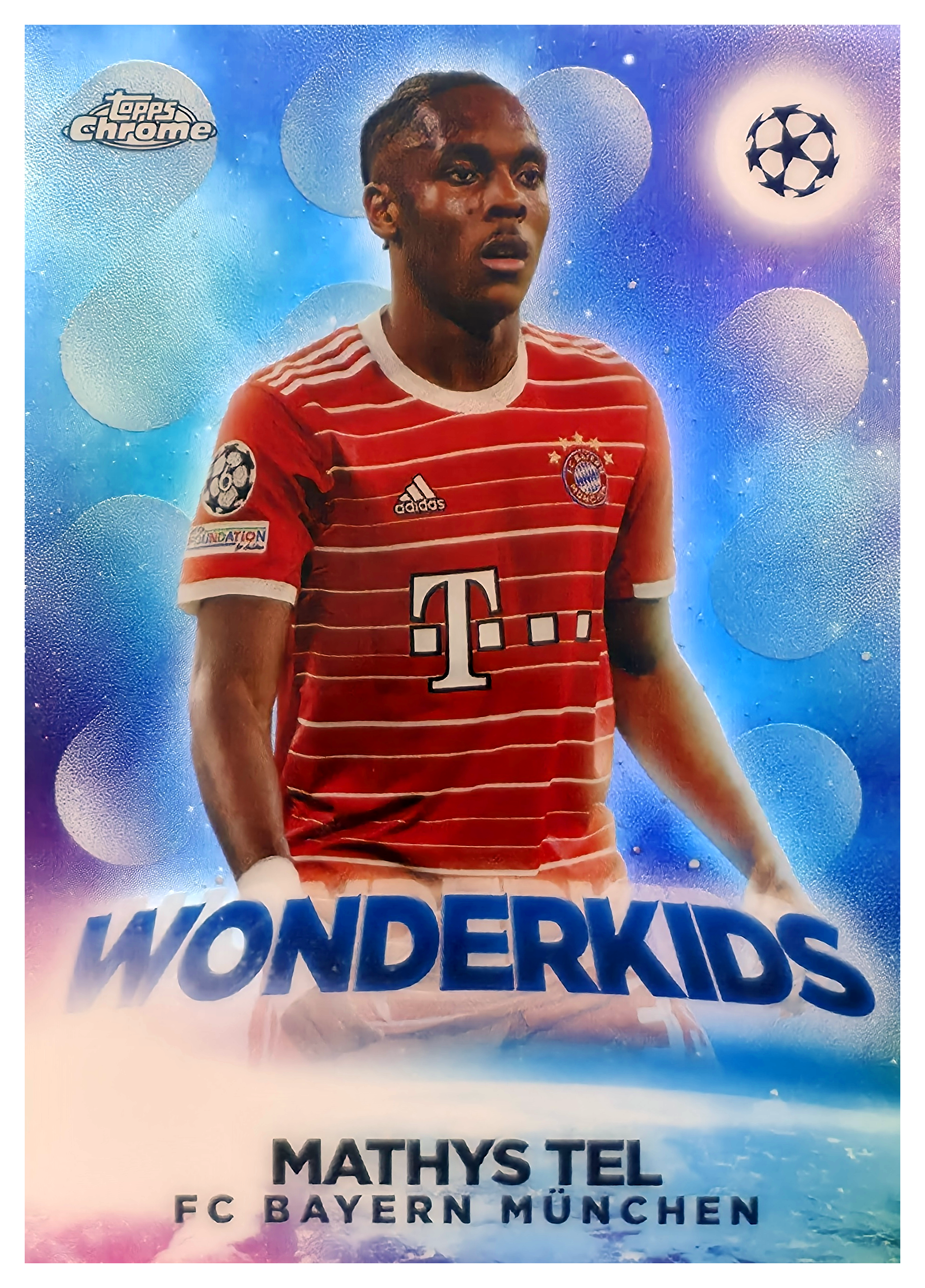 Mathys Tel - Topps Chrome UEFA Club Competitions Wonderkids 2022-23, Nr. W-4 (Art.-Nr. SG106399)