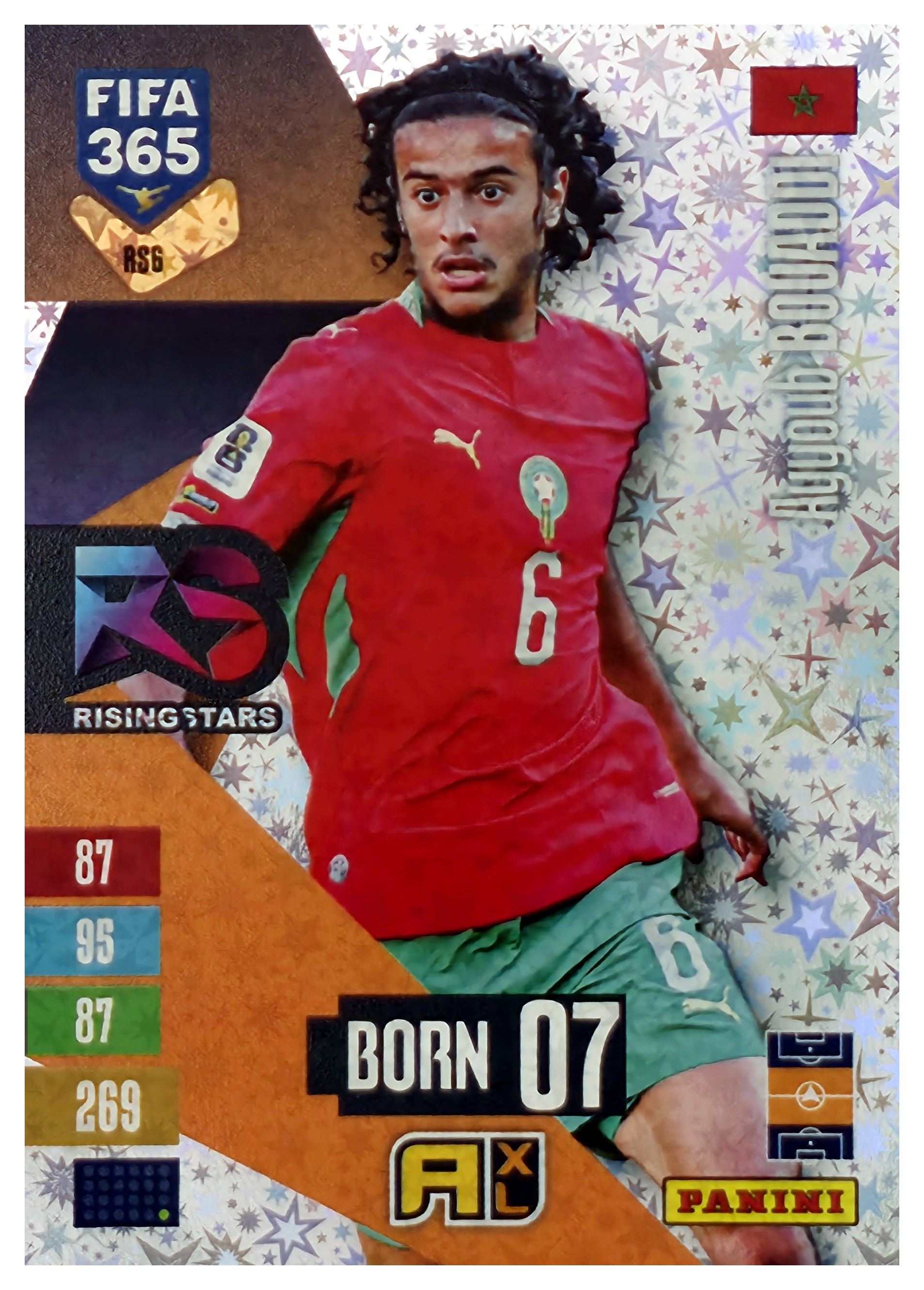 Ayyoub Bouaddi - Panini Adrenalyn XL FIFA 365 Rising Stars 2026-27, Nr. RS6 – Insert (Art.-Nr. SG110408)