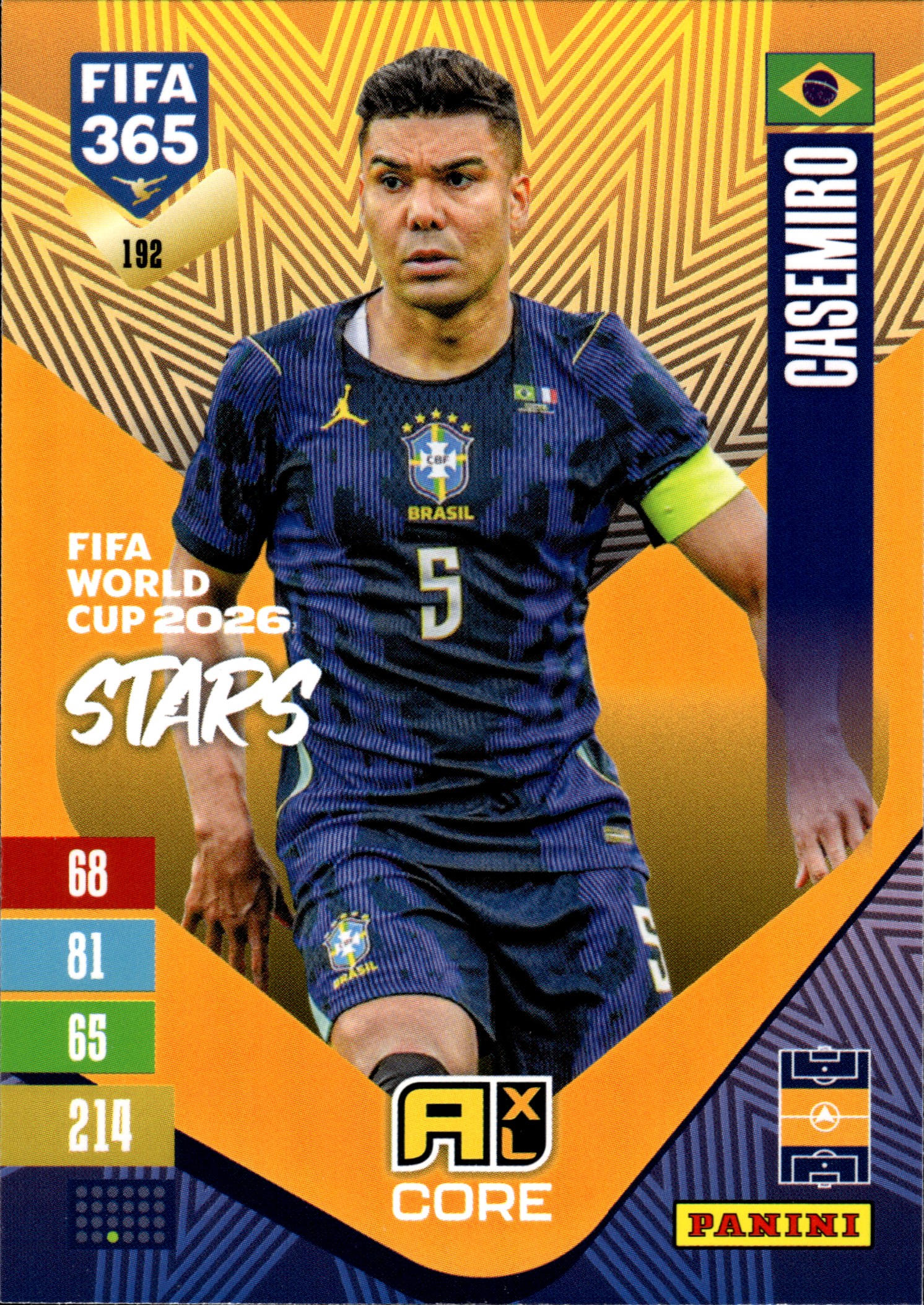 Casemiro - Panini Adrenalyn XL FIFA 365 FIFA World Cup 2026 Stars 2026-27, Nr. 192