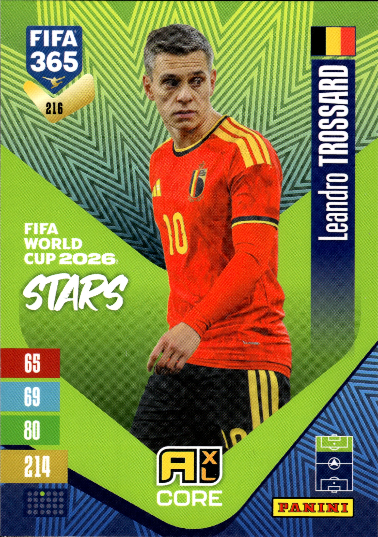 Leandro Trossard - Panini Adrenalyn XL FIFA 365 FIFA World Cup 2026 Stars 2026-27, Nr. 216 (Art.-Nr. SG110266)