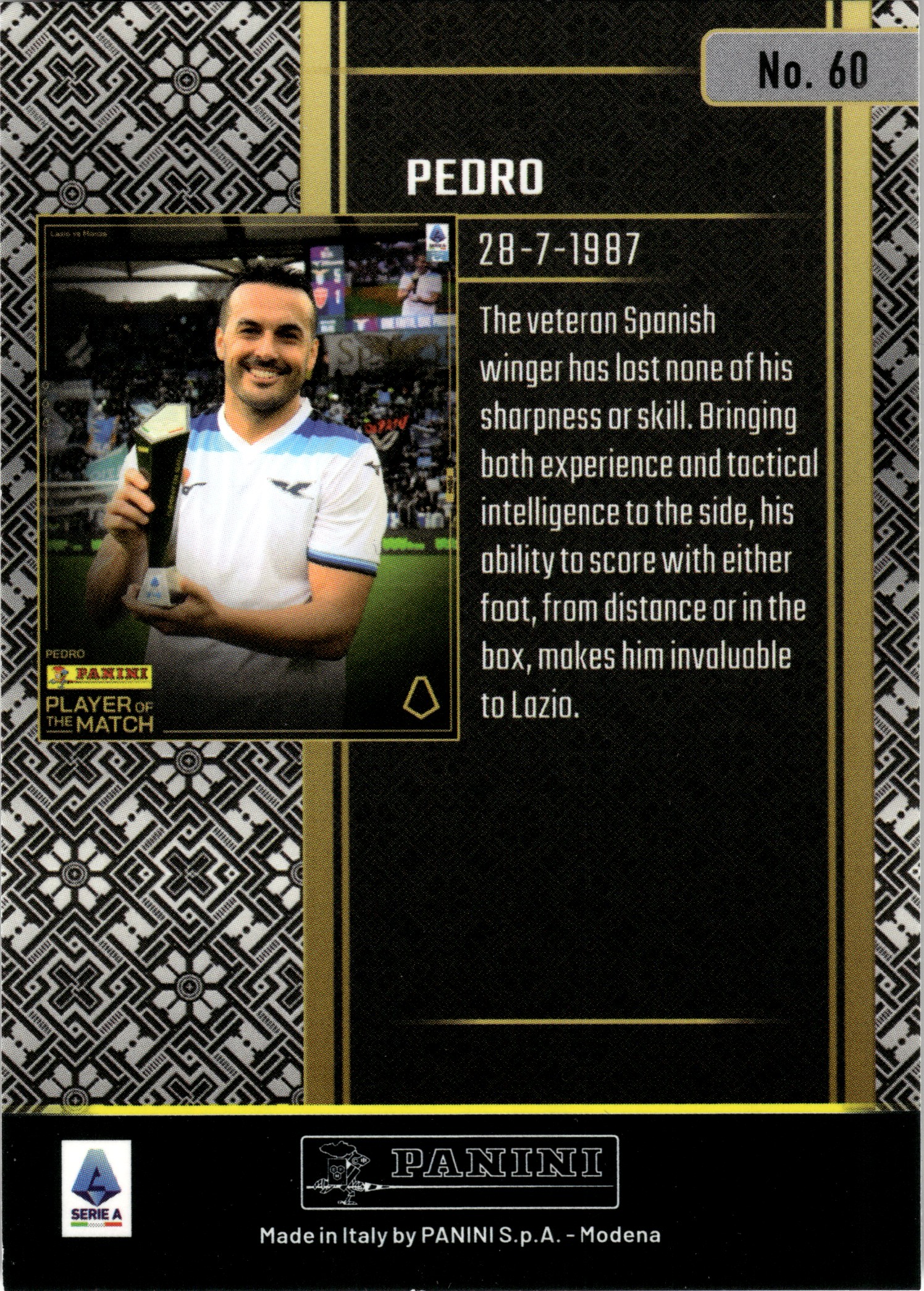 Pedro - Panini Player of the Match Base Set 2024-25, Nr. 60