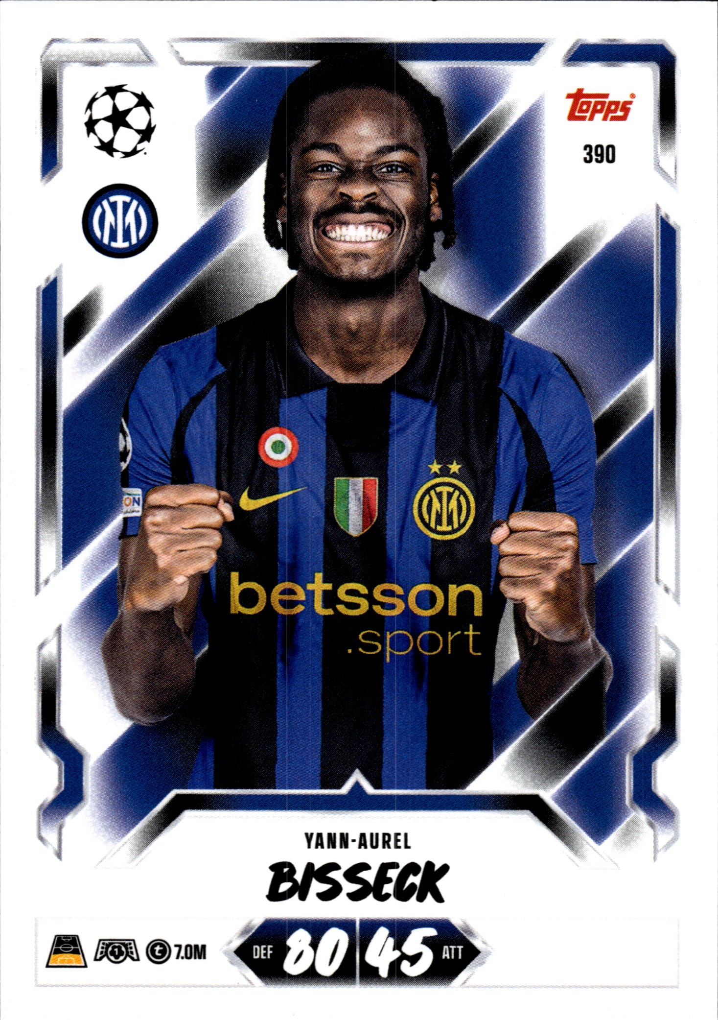 Yann-Aurel Bisseck - Topps Match Attax UEFA Club Competitions Base Set 2026-27, Nr. 390 (Art.-Nr. SG107202)