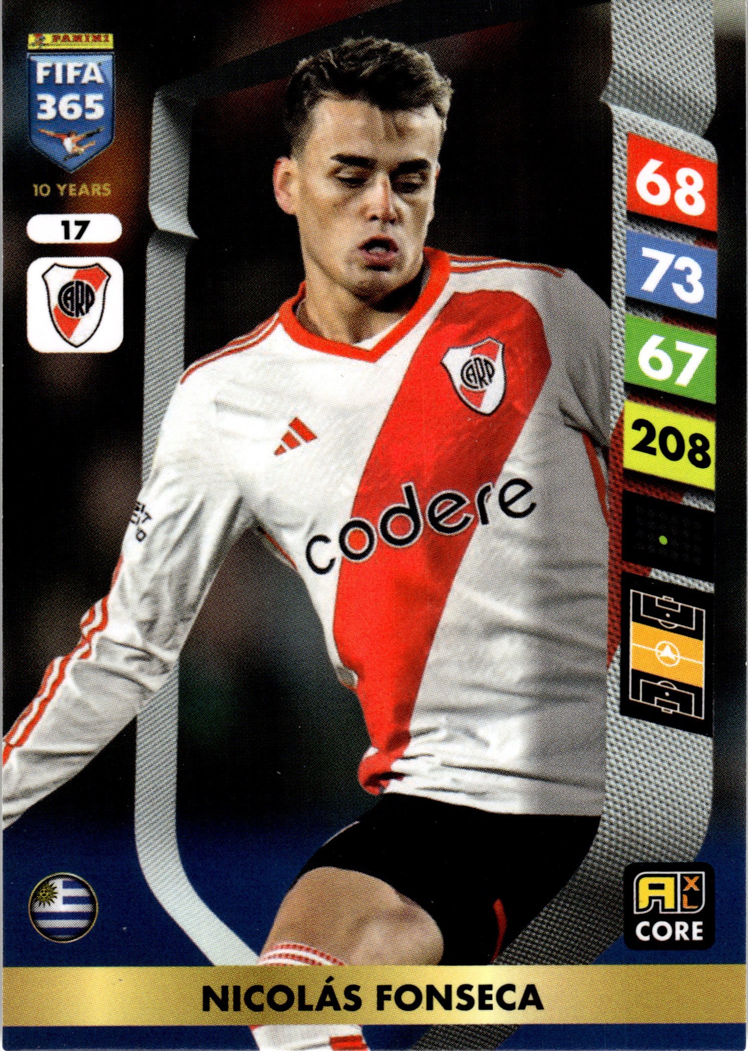 Nicolás Fonseca - Panini Adrenalyn XL FIFA 365 Base Set 2025, Nr. 17 (Art.-Nr. SG107713)