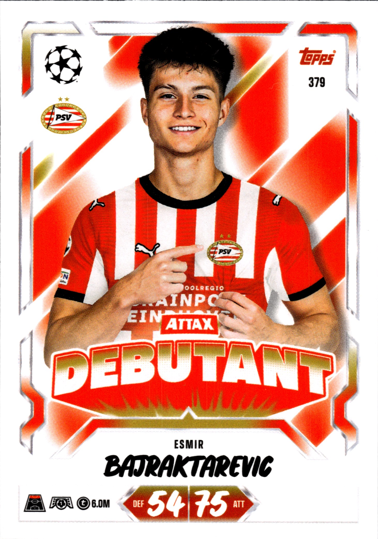 Esmir Bajraktarevic - Topps Match Attax UEFA Club Competitions Attax Debutant 2026-27, Nr. 379 (Art.-Nr. SG107218)