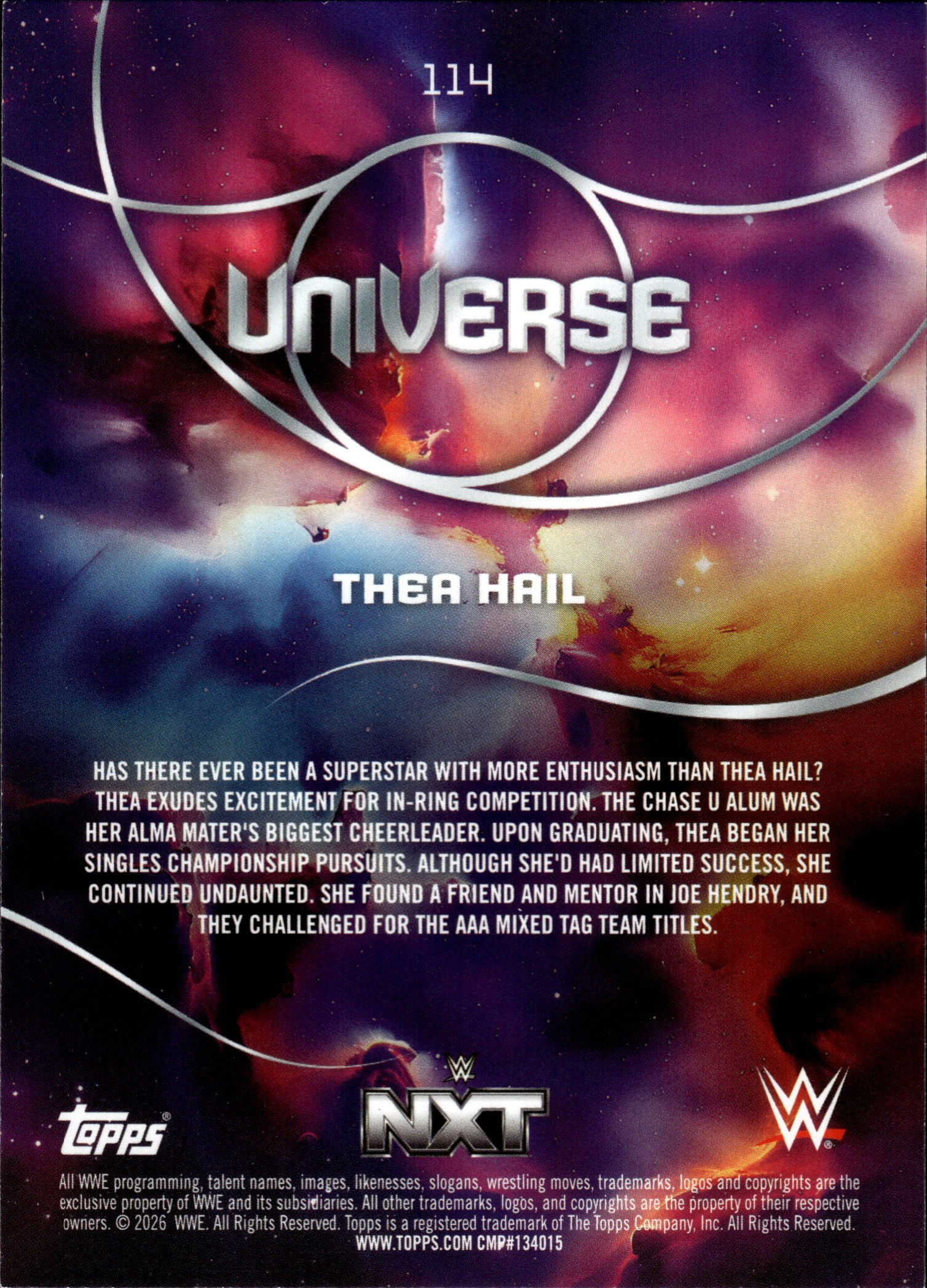 Thea Hail - Topps WWE Universe Base Set 2026, Nr. 114