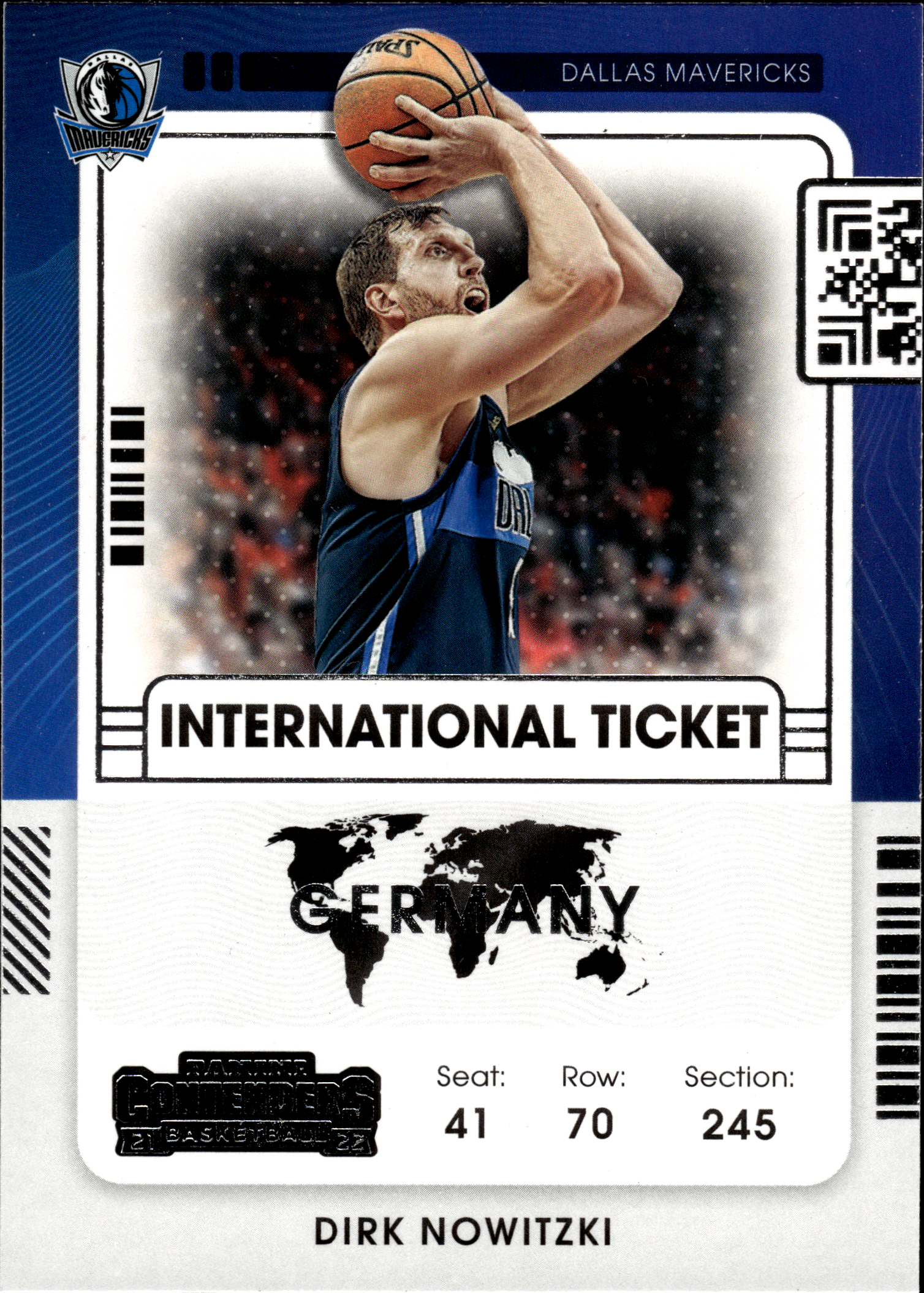 Dirk Nowitzki - Panini Contenders International Ticket 2021-22, Nr. 20 (Art.-Nr. SG103506)
