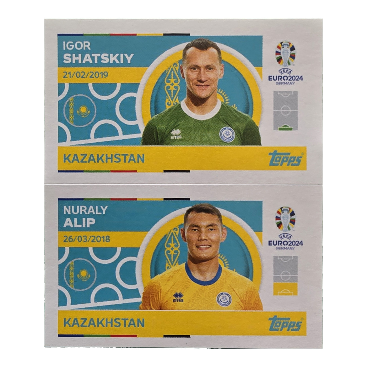 Igor Shatskiy / Nuraly Alip - Kasachstan, UEFA Euro 2024, Nr. KAZ2-3