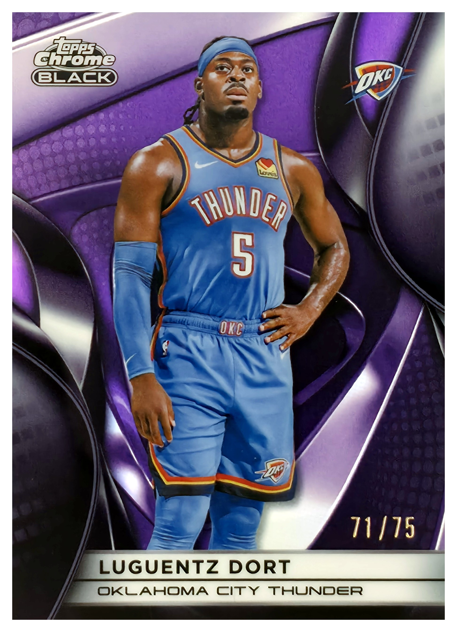 Luguentz Dort - Topps Chrome Black Base Set 2025-26, Nr. 4 – Nummeriert, Purple Refractor (Art.-Nr. SG108789)