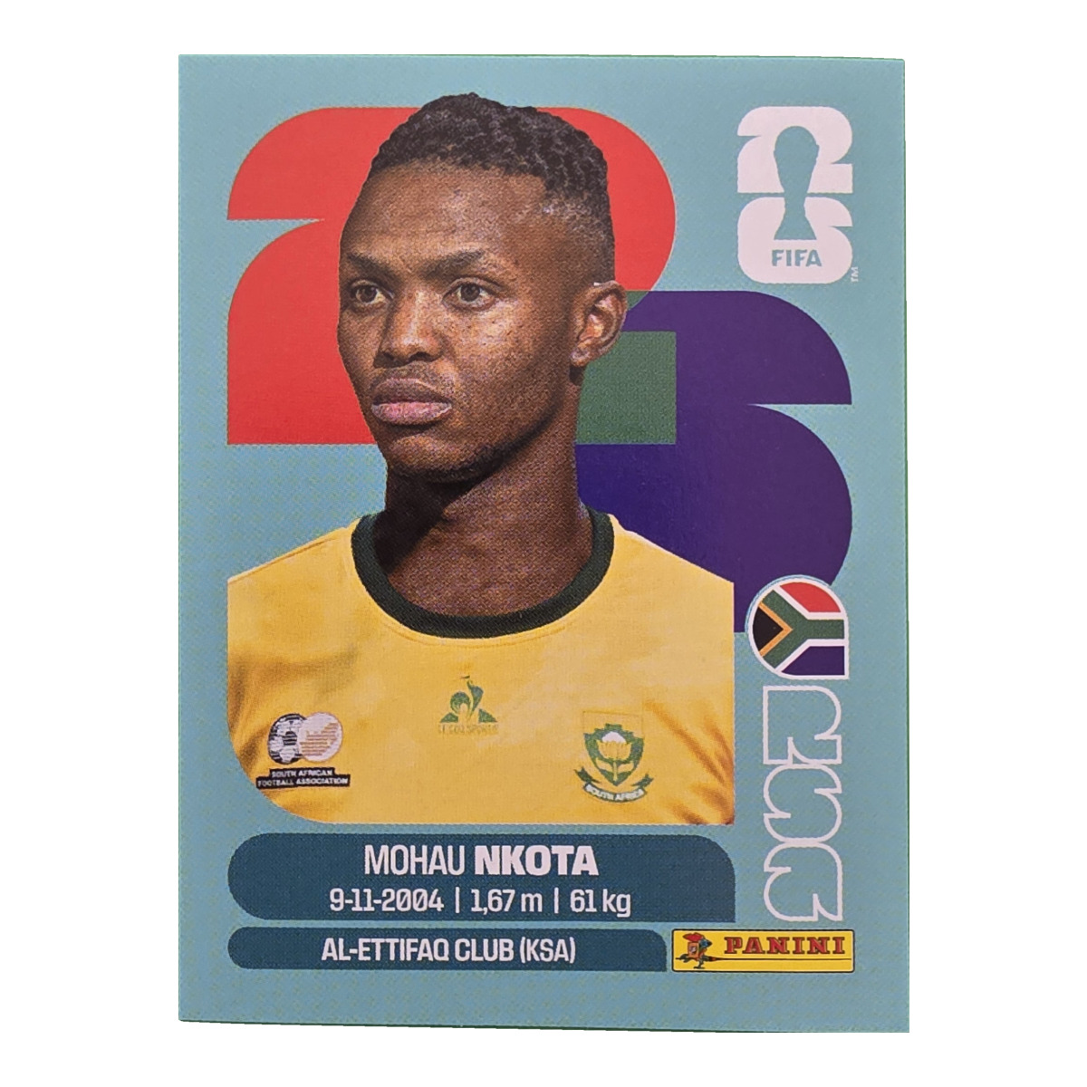 Mohau Nkota - Republik Südafrika, FIFA WM 2026, Nr. RSA19