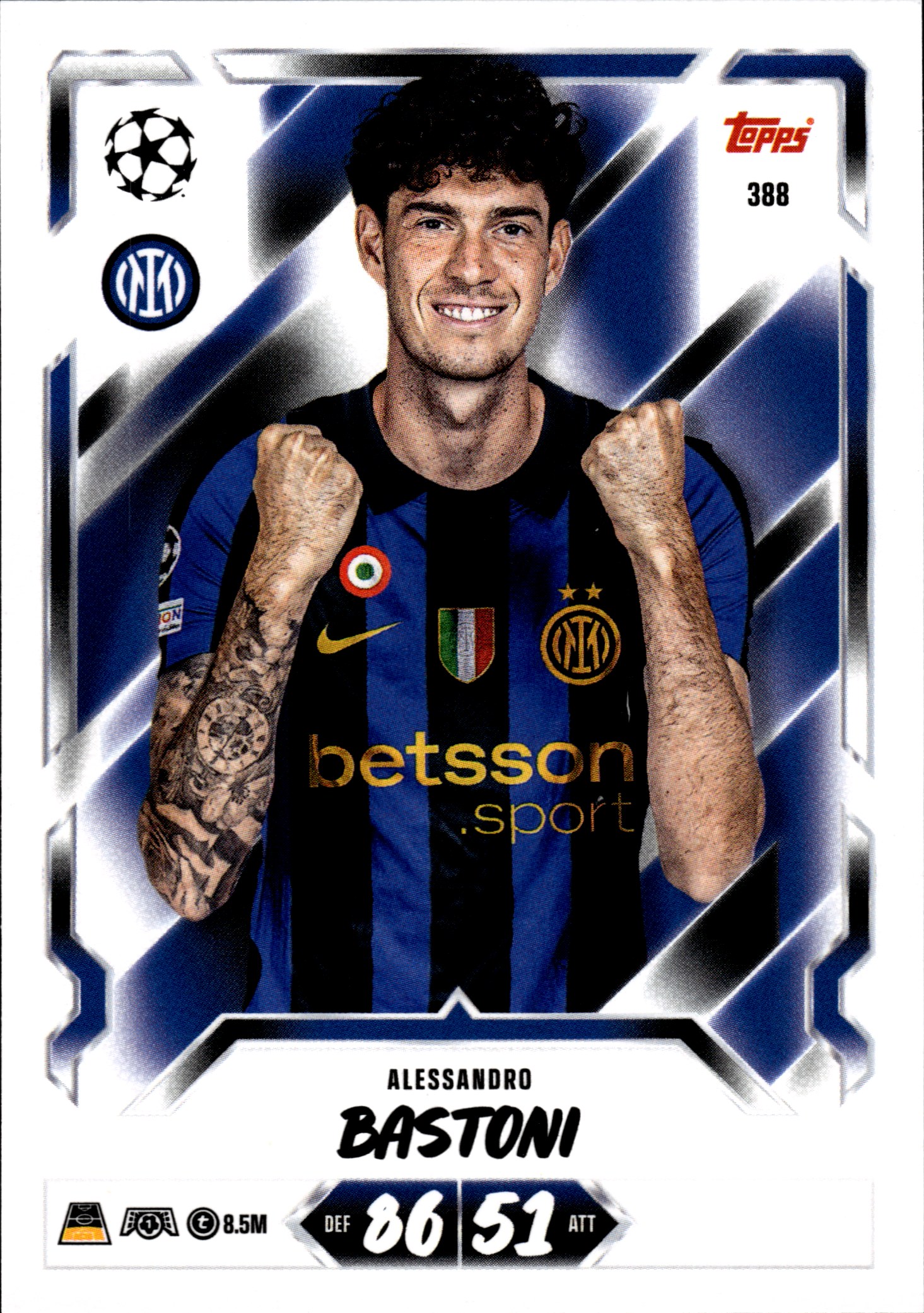 Alessandro Bastoni - Topps Match Attax UEFA Club Competitions Base Set 2026-27, Nr. 388 (Art.-Nr. SG107122)