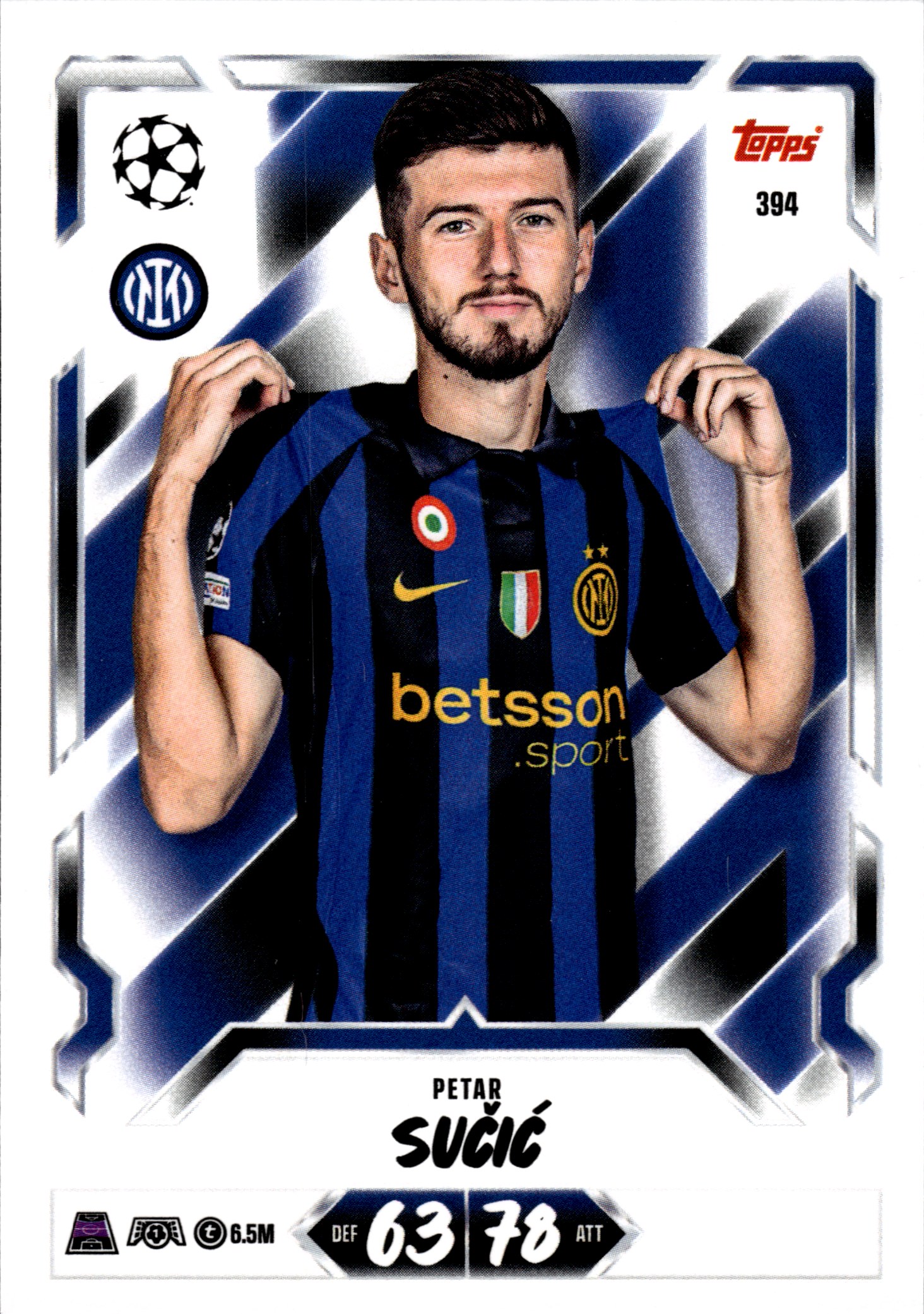 Petar Sučić - Topps Match Attax UEFA Club Competitions Base Set 2026-27, Nr. 394 (Art.-Nr. SG107083)