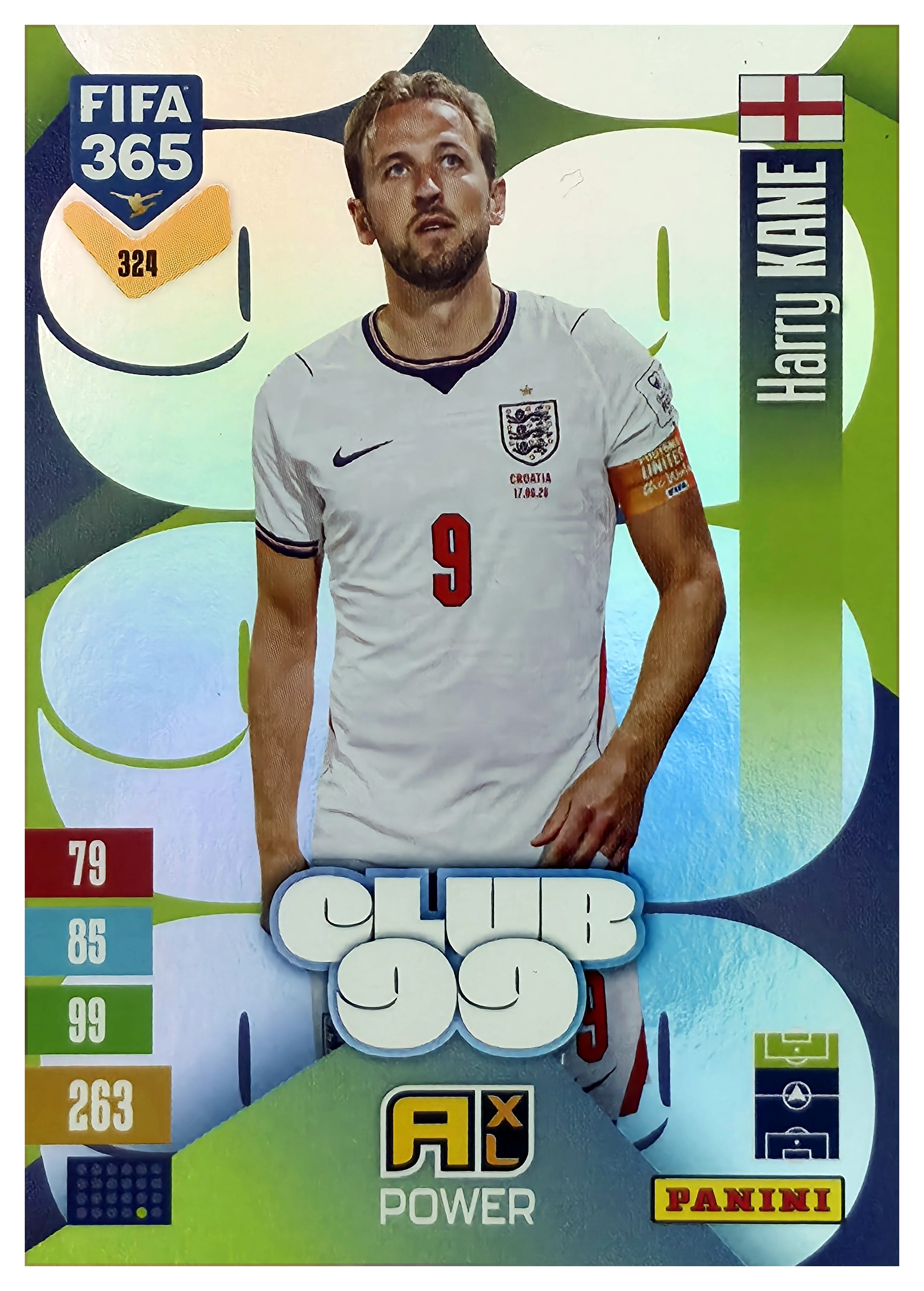 Harry Kane - Panini Adrenalyn XL FIFA 365 Club 99 2026-27, Nr. 324 – Insert (Art.-Nr. SG110689)