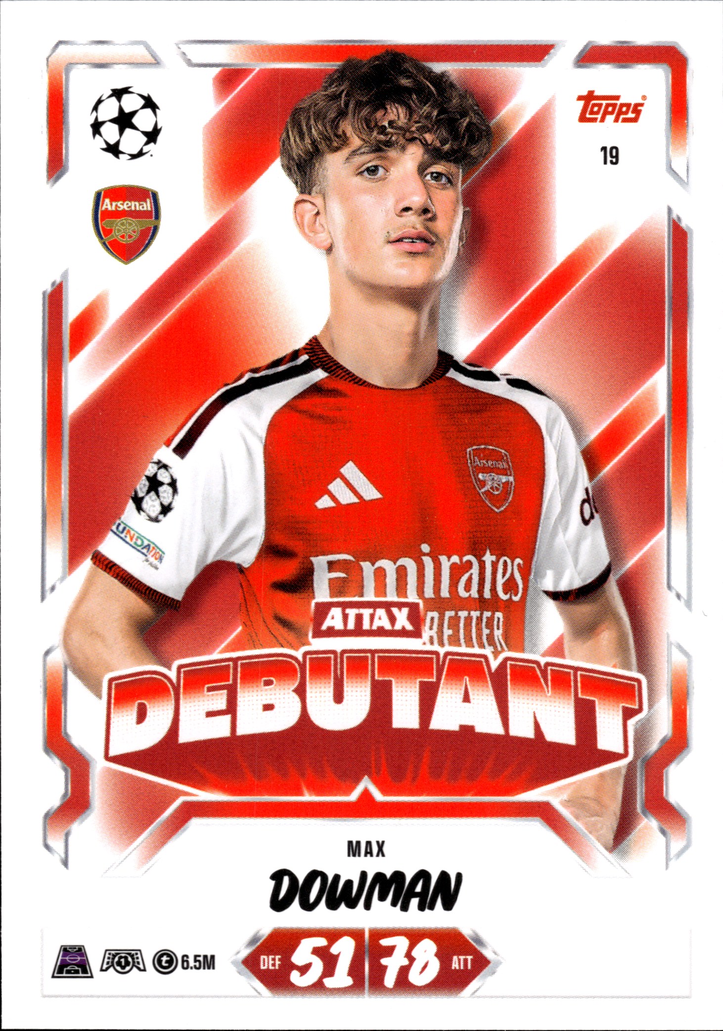Max Dowman - Topps Match Attax UEFA Club Competitions Attax Debutant 2026-27, Nr. 19 (Art.-Nr. SG107088)