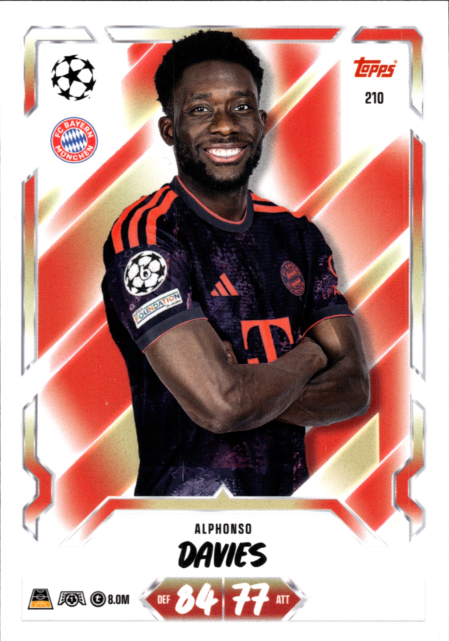 Alphonso Davies - Topps Match Attax UEFA Club Competitions Base Set 2026-27, Nr. 210 (Art.-Nr. SG107187)