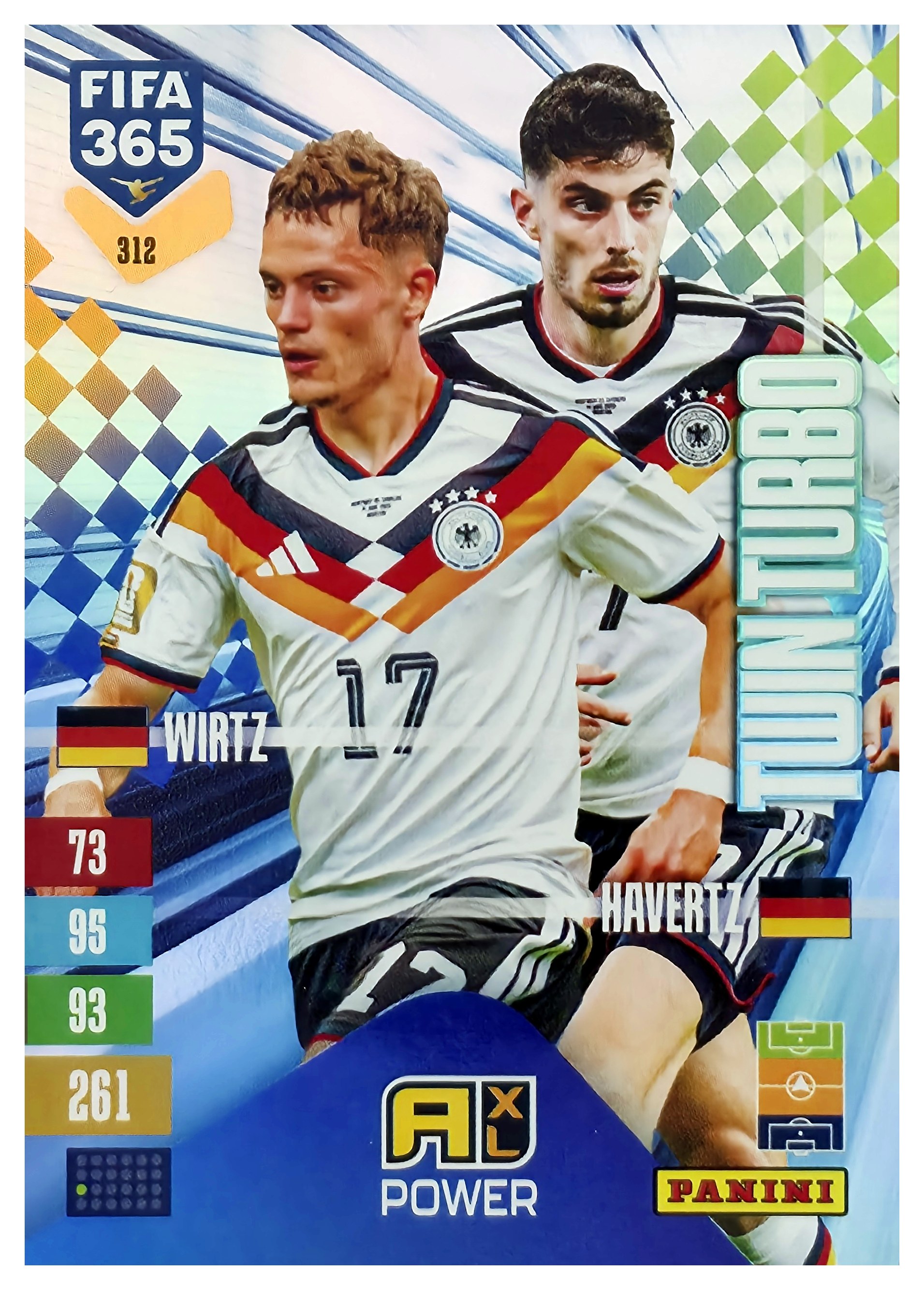 Florian Wirtz / Kai Havertz - Panini Adrenalyn XL FIFA 365 Twin Turbo 2026-27, Nr. 312 – Insert