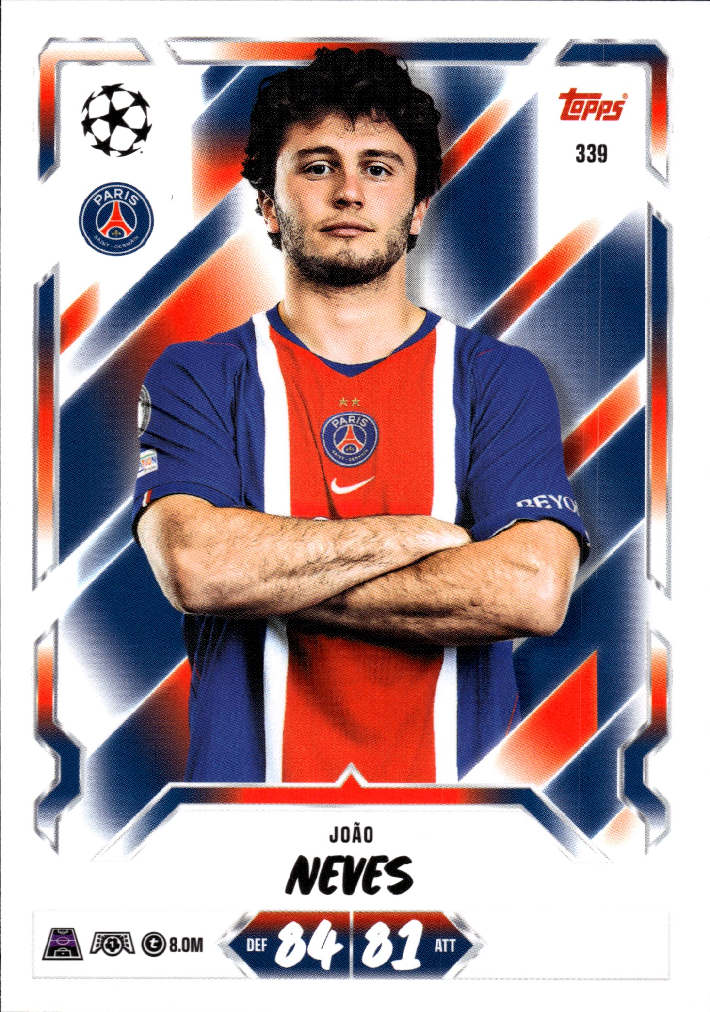 João Neves - Topps Match Attax UEFA Club Competitions Base Set 2026-27, Nr. 339 (Art.-Nr. SG107352)